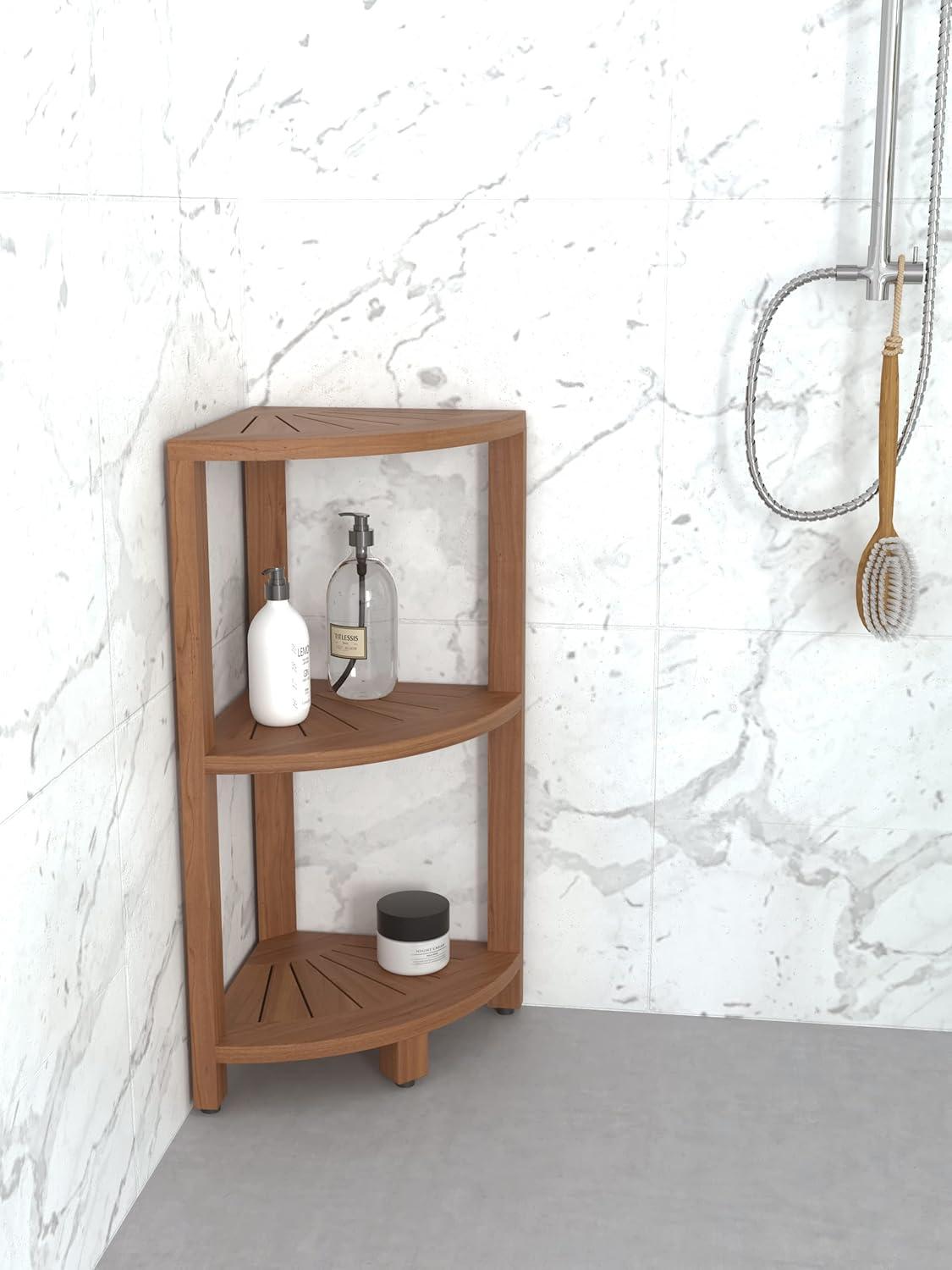 Kai Solid Wood Freestanding Bathroom Shelves