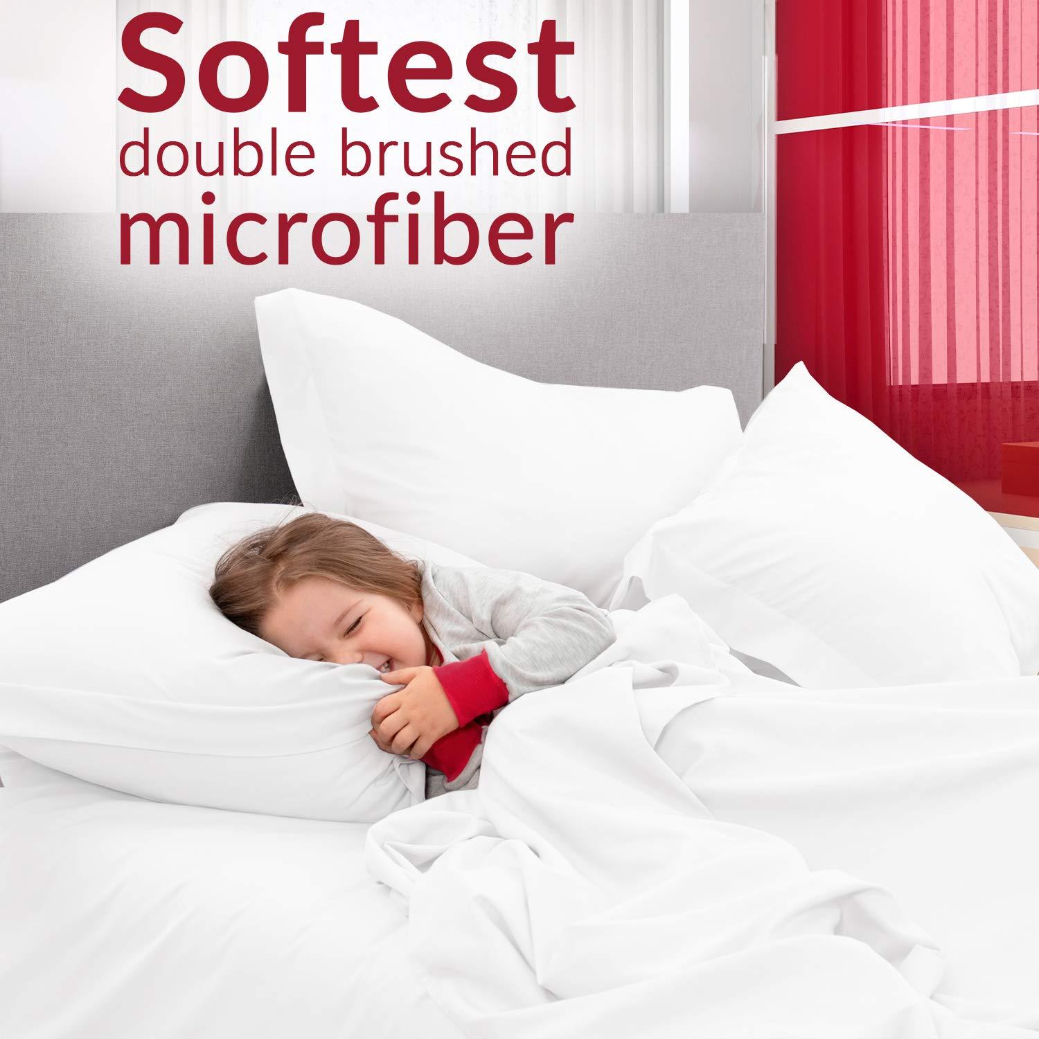 Mellanni Pillow Shams Set of 2, Decorative Pillow Cases with 2" Flange, Standard, Royal Blue