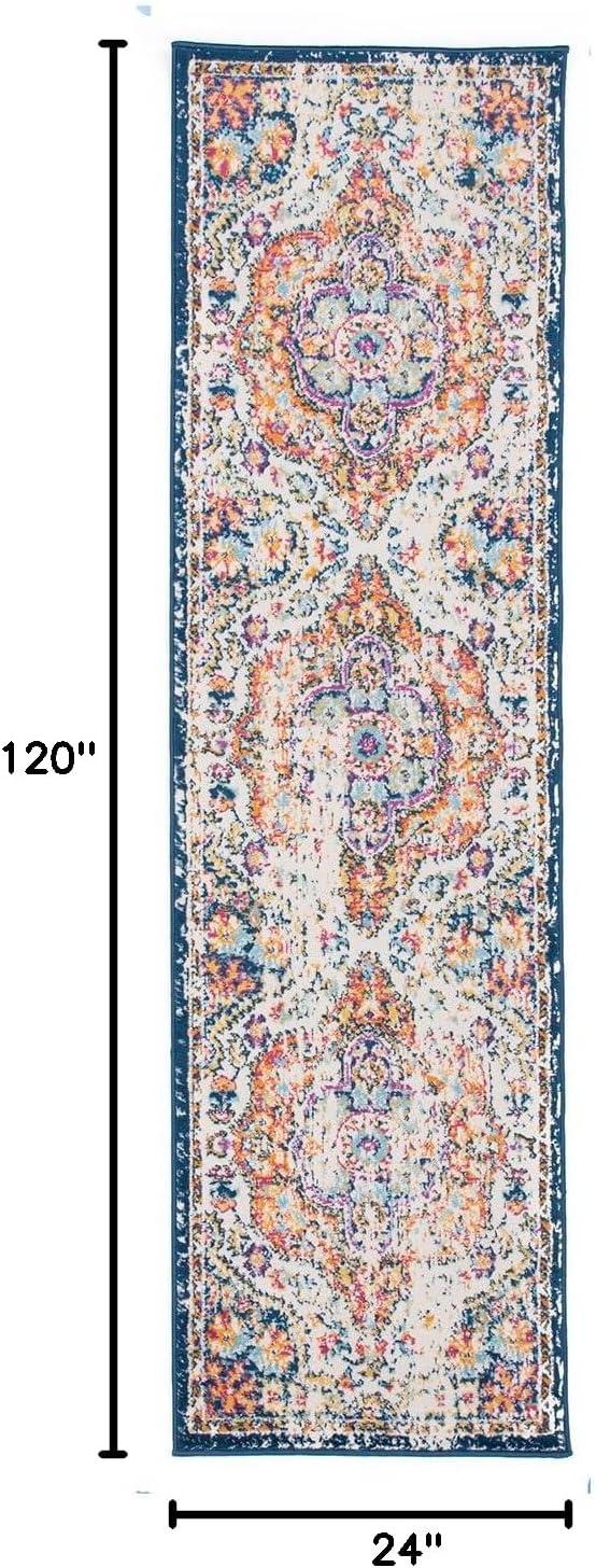 World Rug Gallery Distressed Vintage Bohemian Area Rug