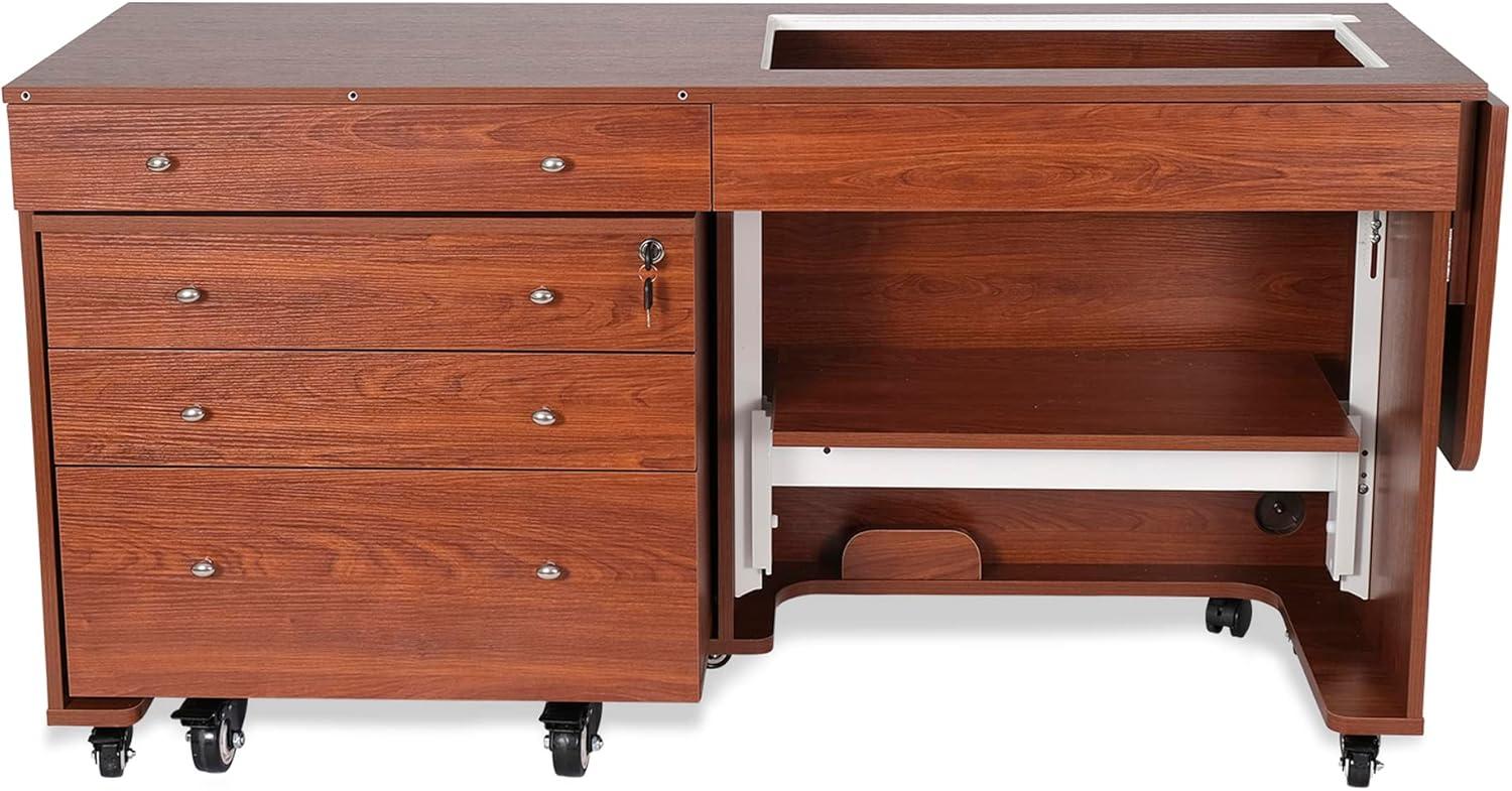 Kangaroo & Joey Hydraulic Lift Sewing Cabinet and Storage Caddy Combo by Kangaroo Sewing Furniture
