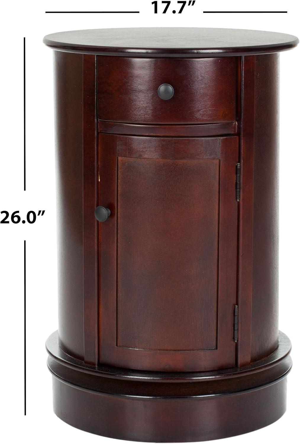 Tabitha Swivel Accent Table - AMH5712D - Dark Cherry - Safavieh Couture