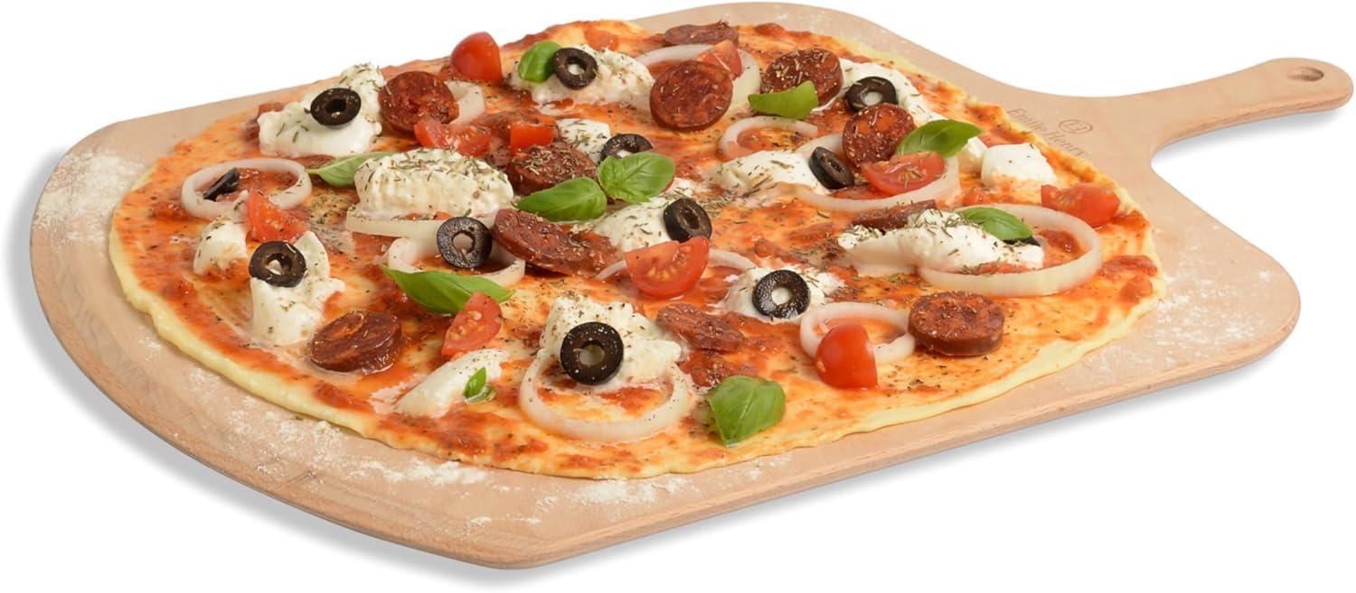 Emile Henry Italian Beechwood Pizza Peel, 18" x 13"