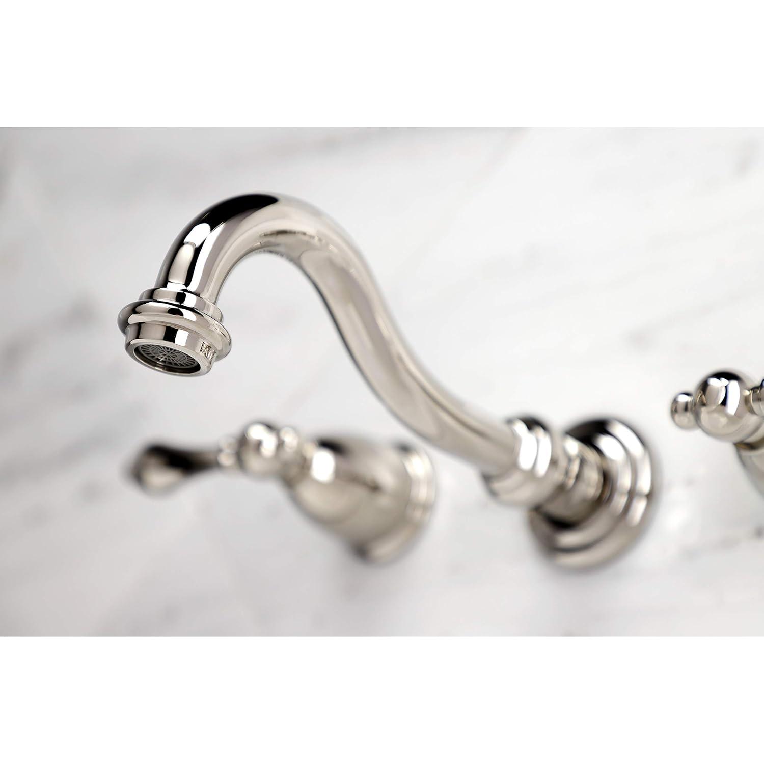 Kingston Brass Vintage Two-Handle 3-Hole Wall Mount Bathroom Faucet