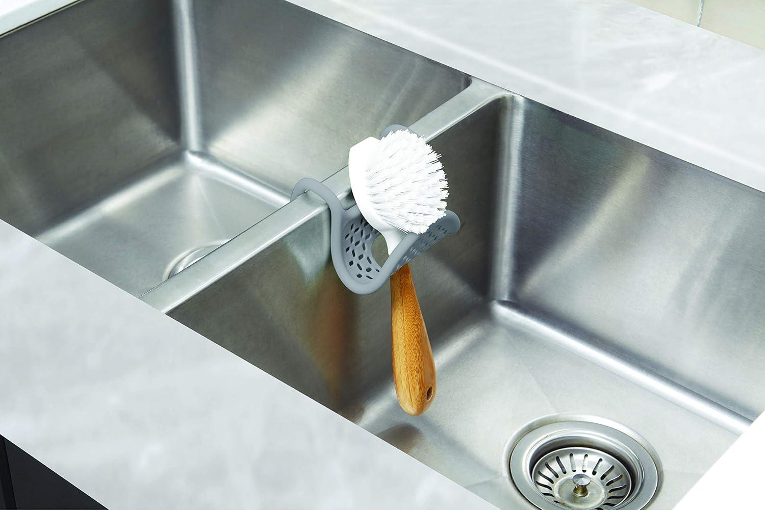 UMBRA Sling Kitchen Sink Accessory, Single-Sided Sponge Holder, Charcoal