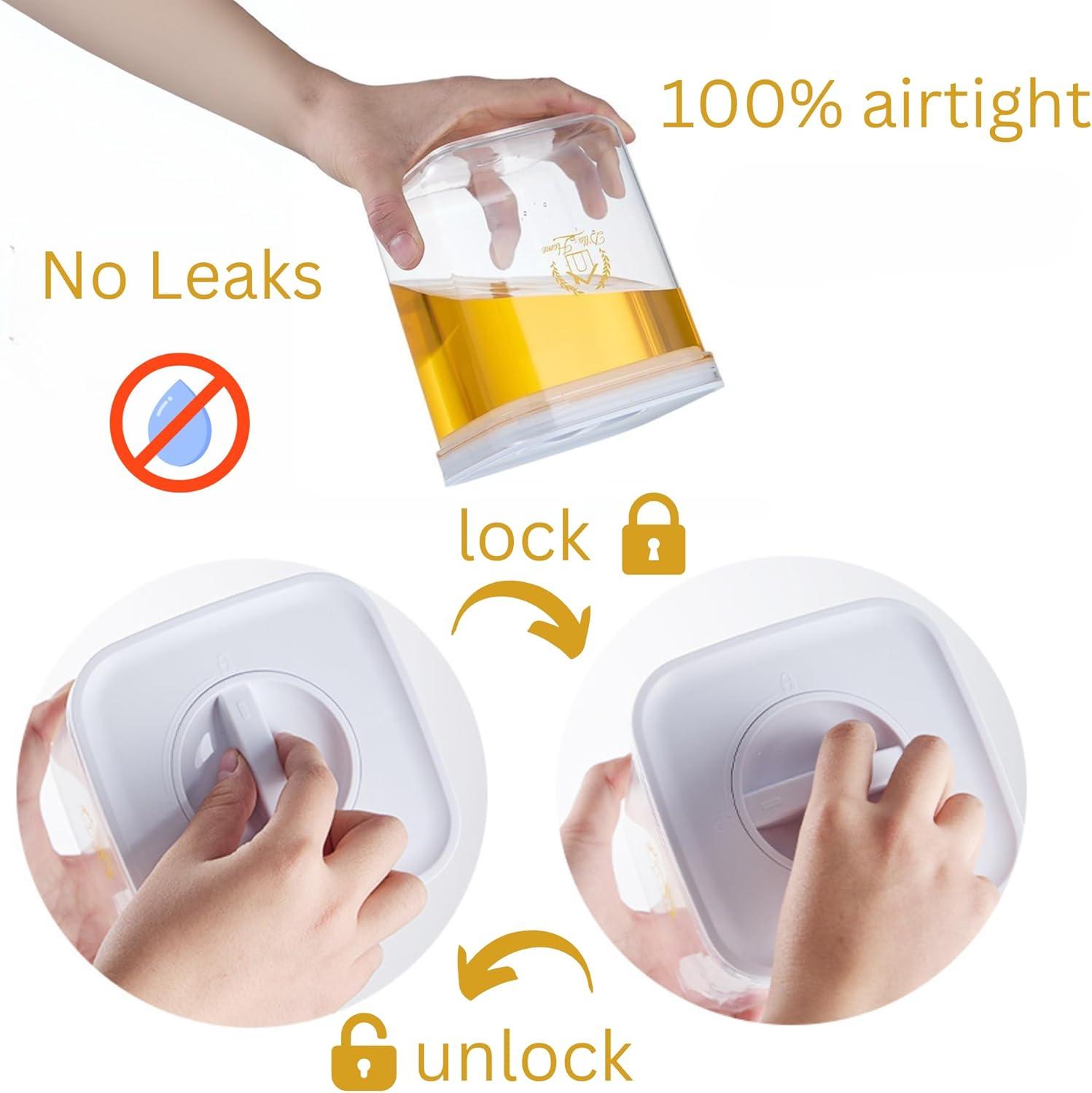 Airtight Food Storage Containers 3 set Sealed Food Storage Containers With Lids Kitchen Dry Goods Leak Proof Storage Containers Air Tight Pantry Storage Containers Canisters Sets