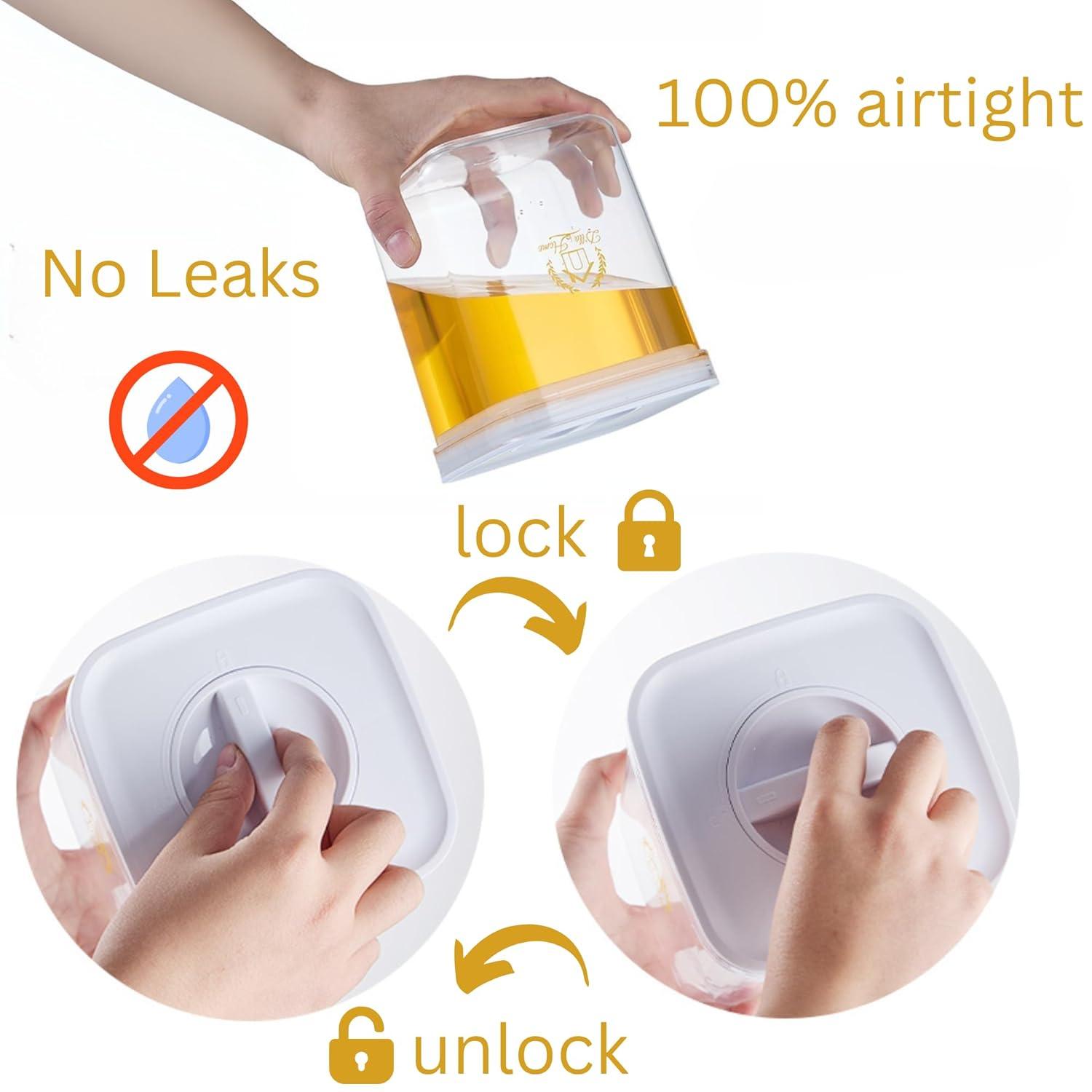 Airtight Food Storage Containers 3 set Sealed Food Storage Containers With Lids Kitchen Dry Goods Leak Proof Storage Containers Air Tight Pantry Storage Containers Canisters Sets