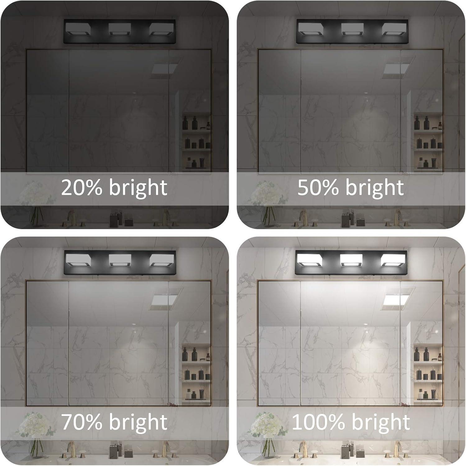 Brayden Studio® LED Modern Bathroom Vanity Lights 3 Lights Acrylic Modern Bathroom Wall Lighting Fixtures