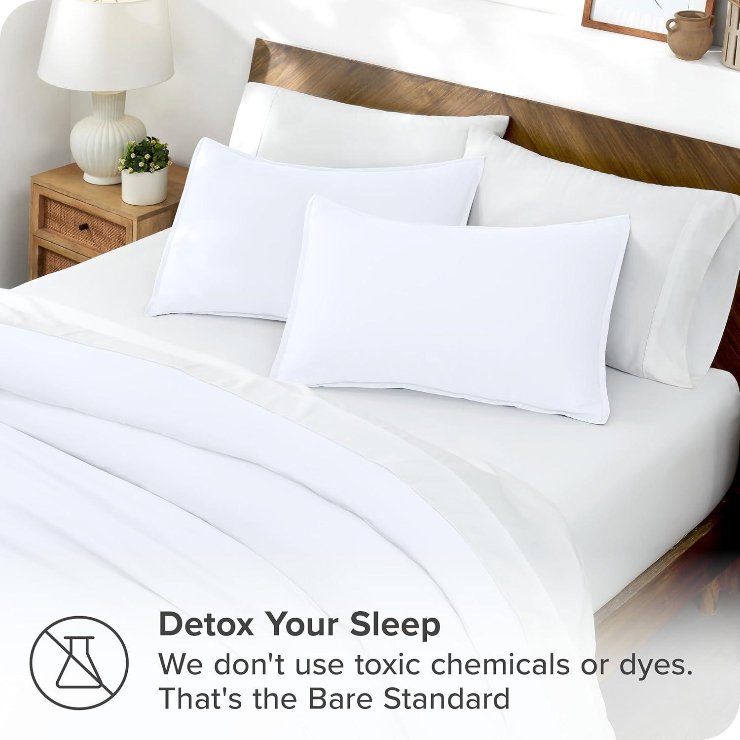 Twin/Twin XL White TENCEL™ Lyocell Duvet Cover Set by Bare Home