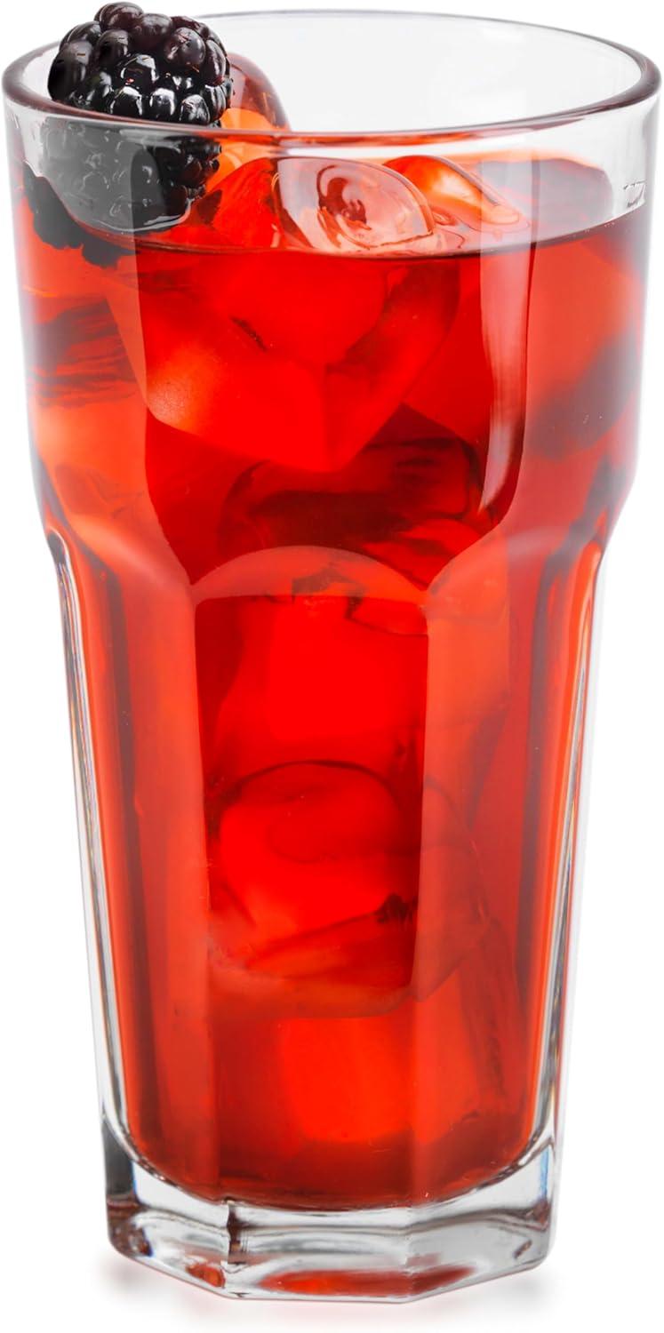 Libbey Gibraltar Tumbler Glasses, 16 ounce, Set of 12