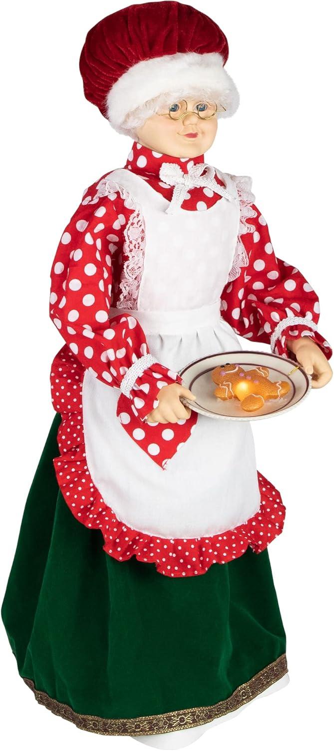 Mrs. Claus with Gingerbread Cookie Figure