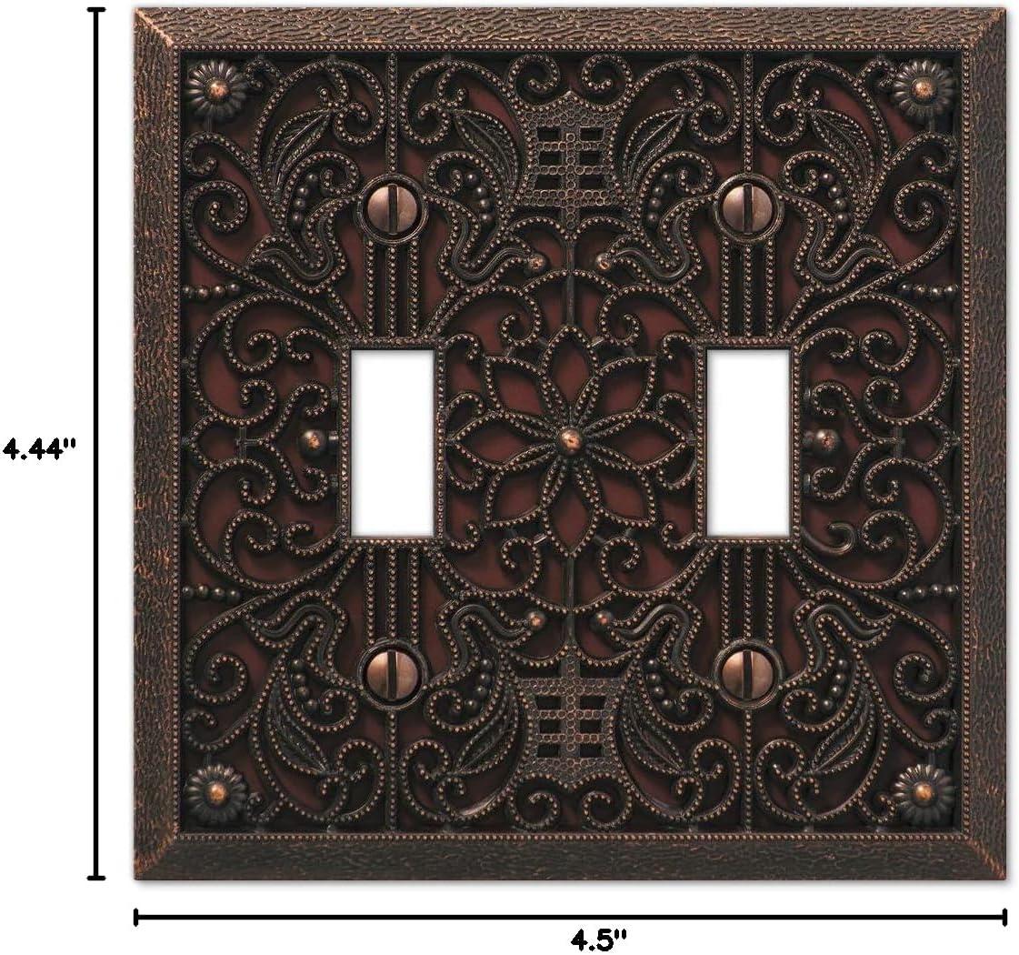 Aged Bronze Double Toggle Decorative Wall Plate