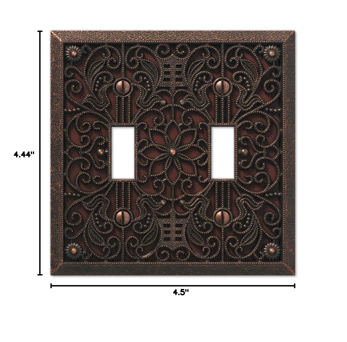 AmerTac Filigree No Subject 2 - Gang Rocker Standard Wall Plate