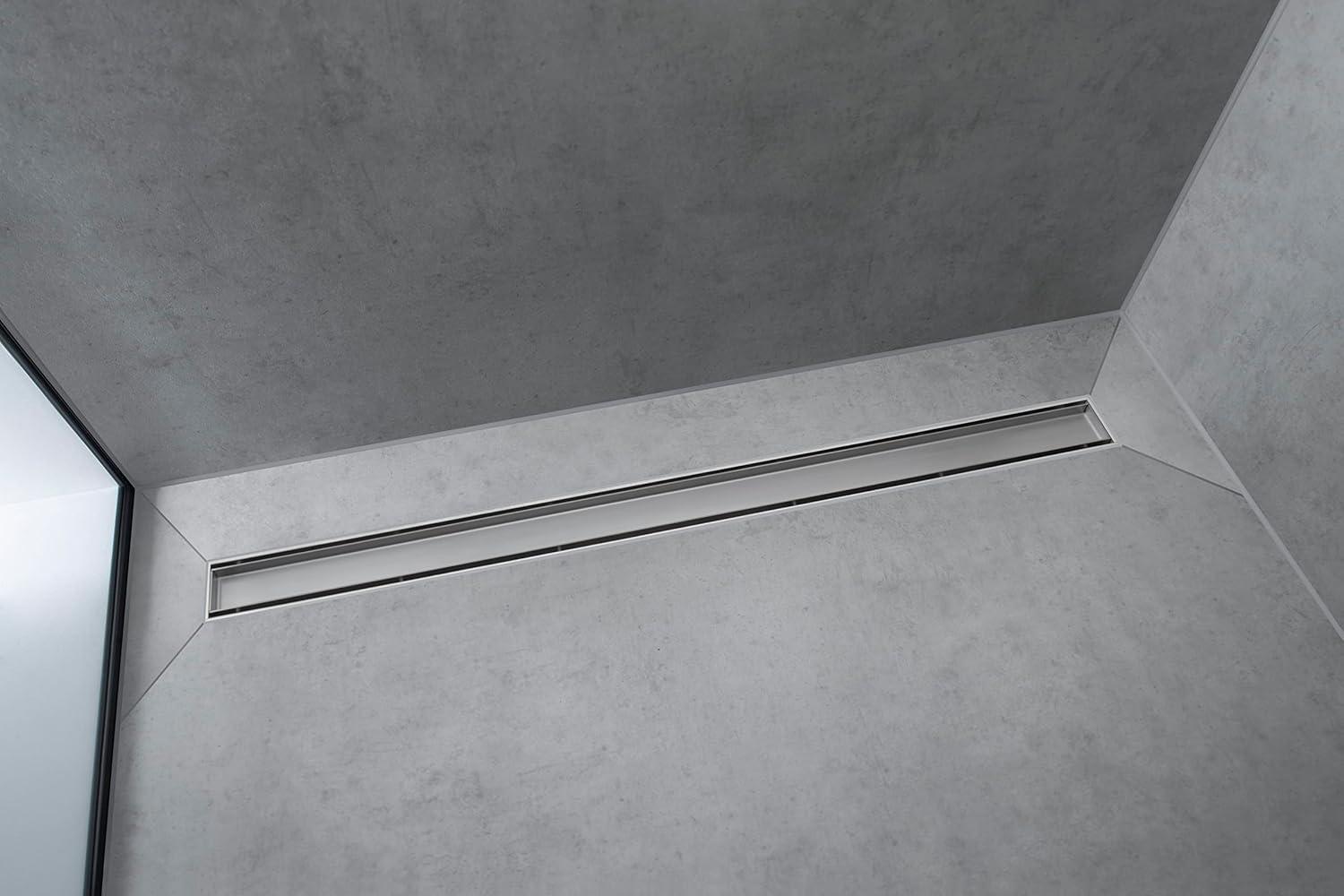 Hansgrohe Chrome Stainless Steel Linear Shower Drain with Adjustable Frame