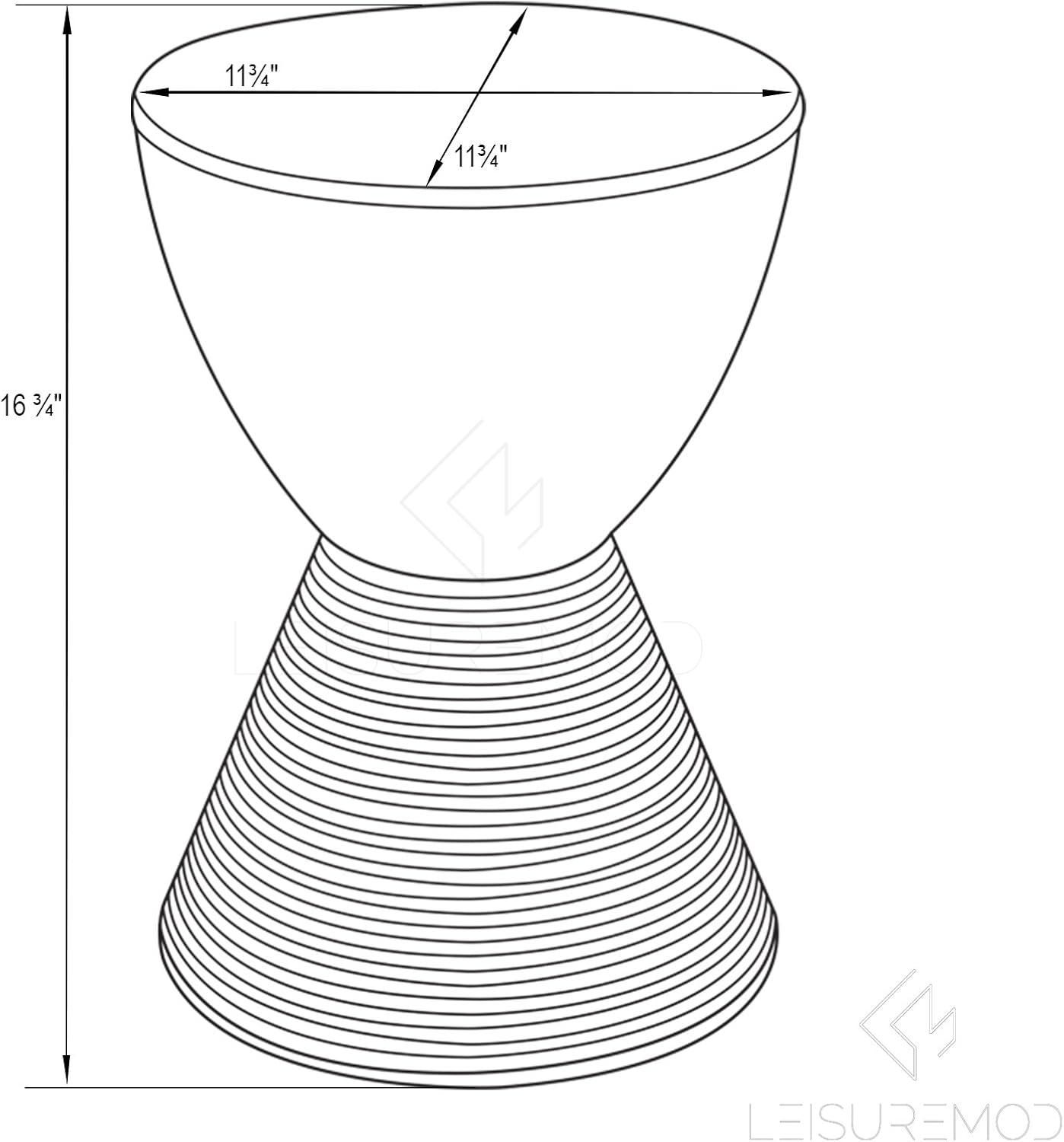 LeisureMod Boyd Modern Round Plastic Side Table