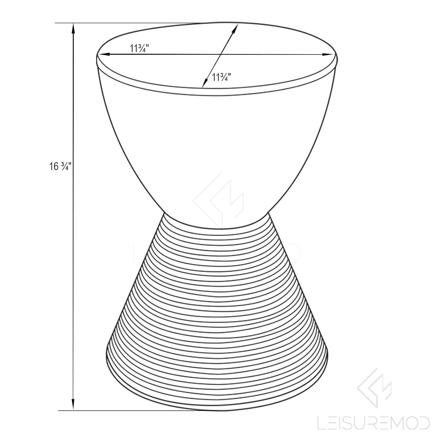 LeisureMod Boyd Modern Round Plastic Side Table