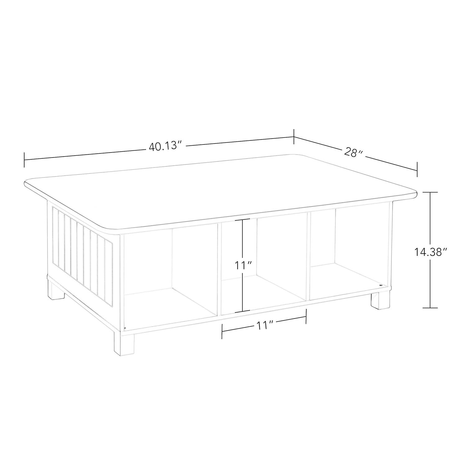 RiverRidge Home RiverRidge Kids Desk, Activity and Play Table with 6 Storage Cubbies - White with 2 Fabric Bins
