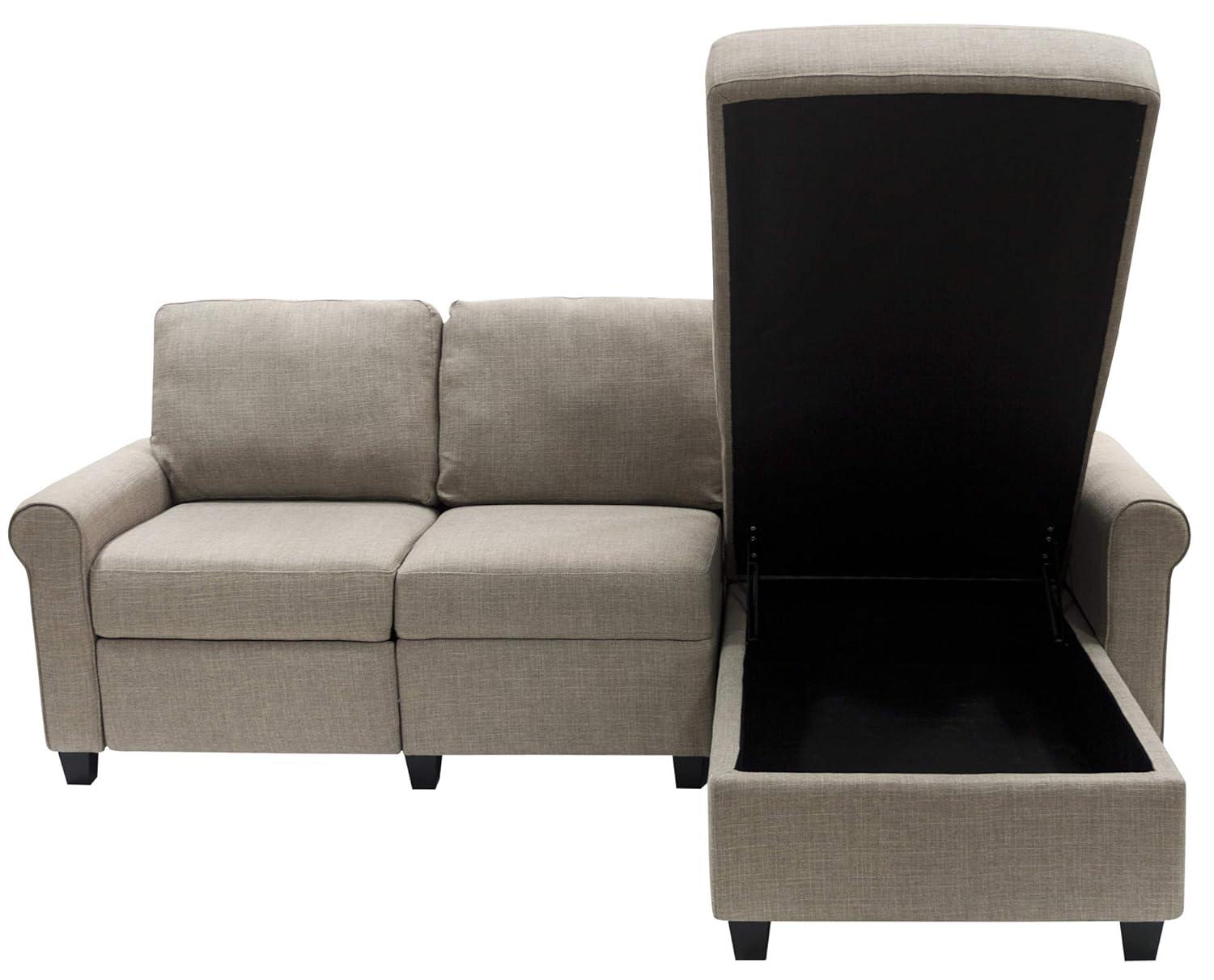 Serta Copenhagen Reclining Sectional Sofa with Storage Chaise