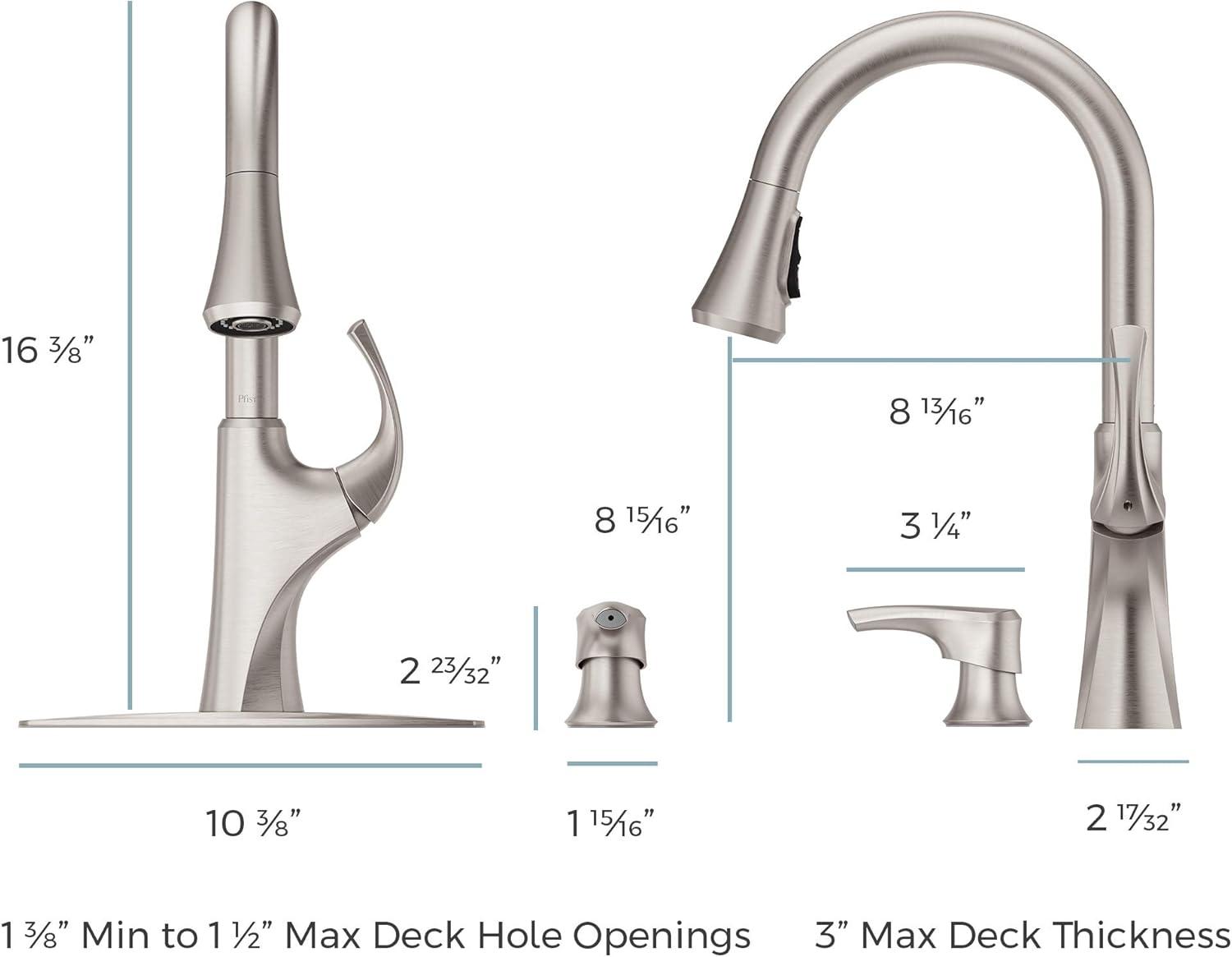 Stainless Steel High Arc Kitchen Faucet with Pull-Down Spray