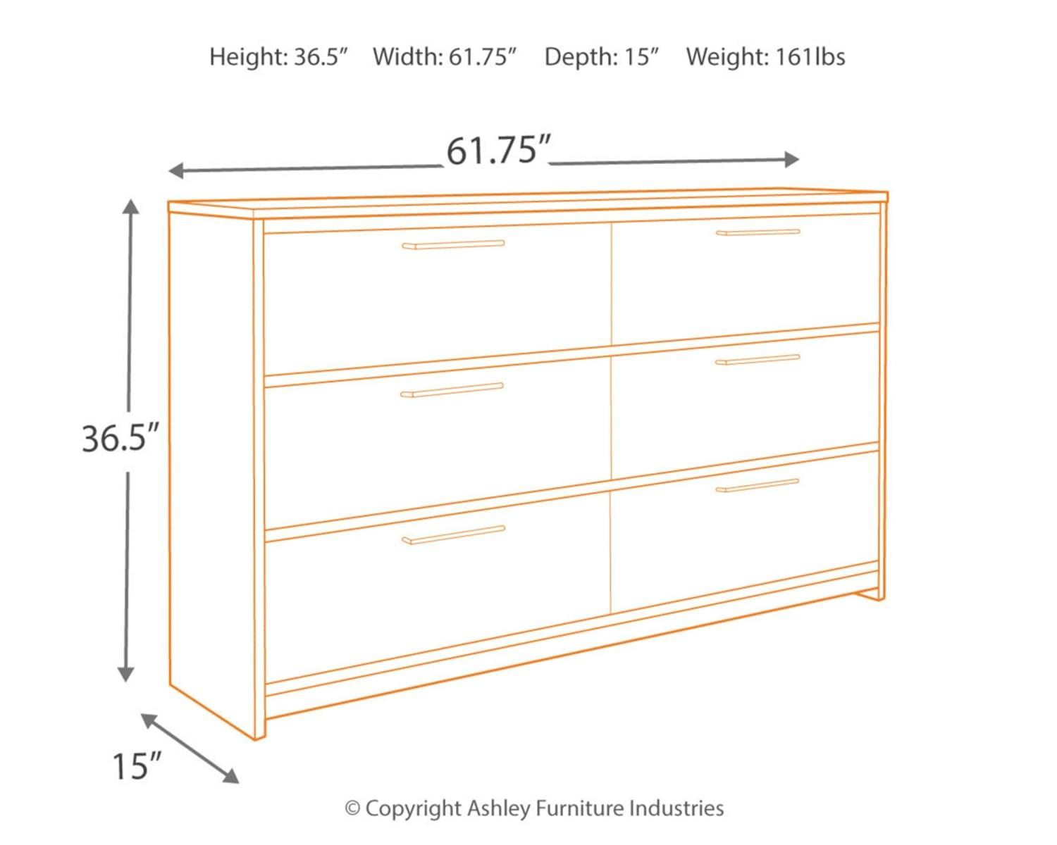 Kaisee 61.75'' W 6 - Drawer Dresser