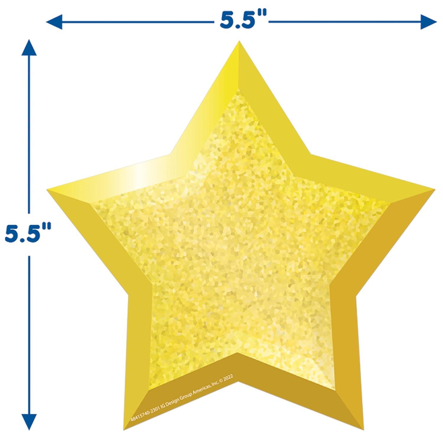 Eureka EU-841574 4.5 x 4.5 in. Stars Paper Cutouts