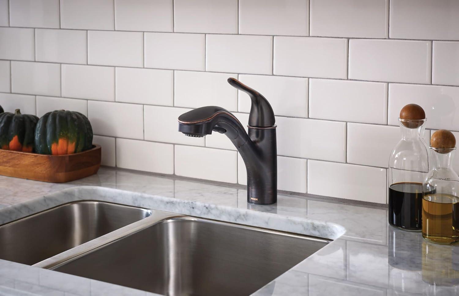 Moen Brecklyn Single-Handle Pull-Out Sprayer Kitchen Faucet with Power Clean Technology