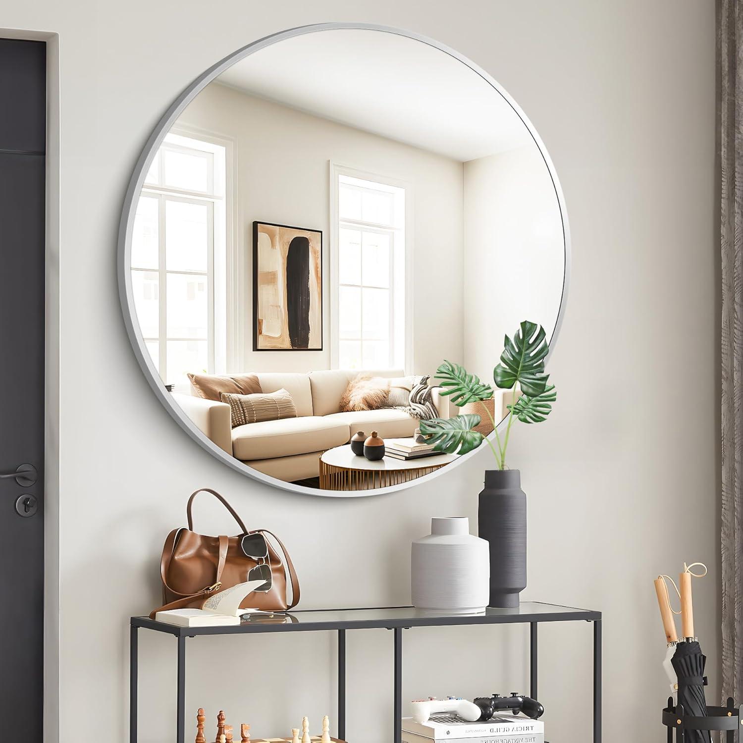 Sabine Metal Round Wall Mirror