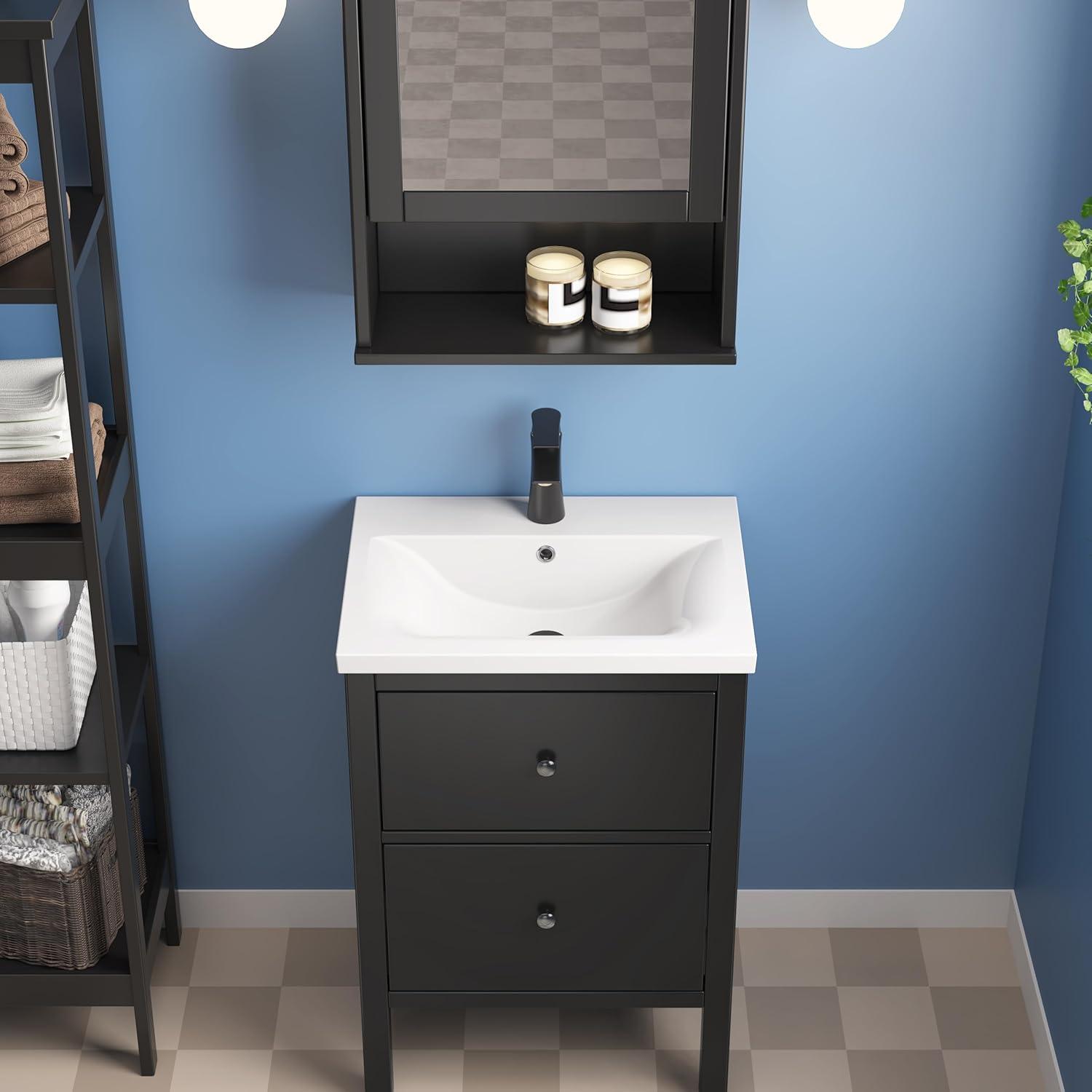 MEJE 36'' Ceramic Single Bathroom Vanity Top with Sink