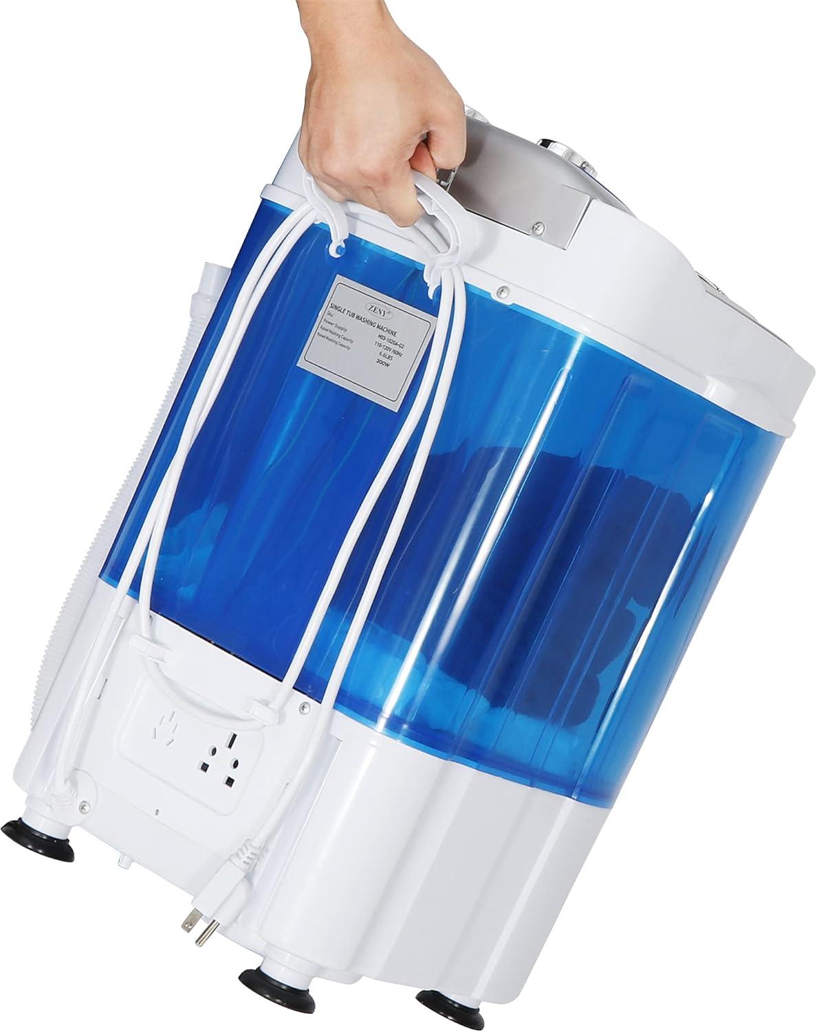 Portable Mini Washing Machine，Small Compact Laundry 4.4lbs Capacity Washer w/Spin Cycle Basket and Drain Hose Drum Washing Machine