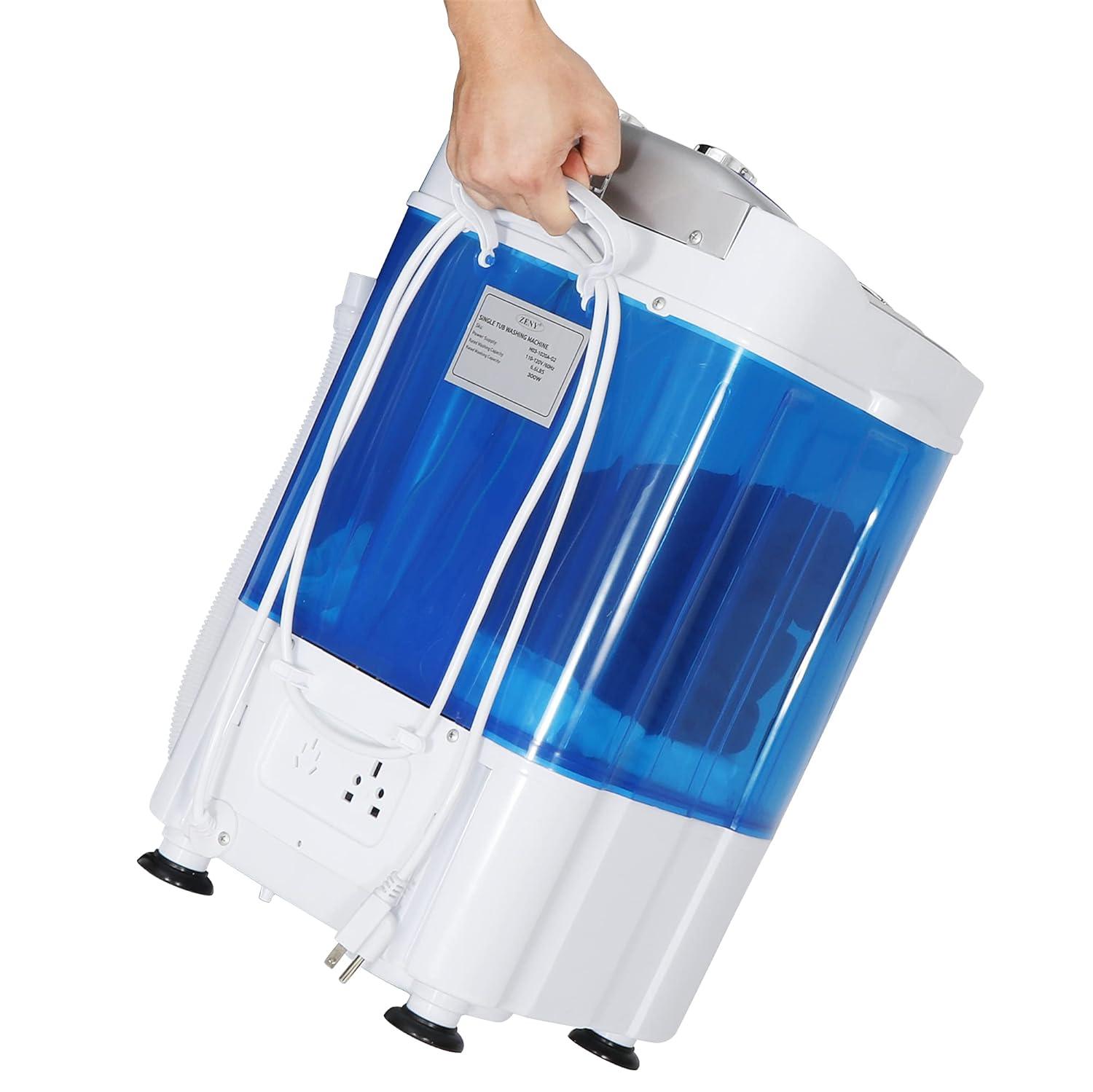 Portable Mini Washing Machine，Small Compact Laundry 4.4lbs Capacity Washer w/Spin Cycle Basket and Drain Hose Drum Washing Machine