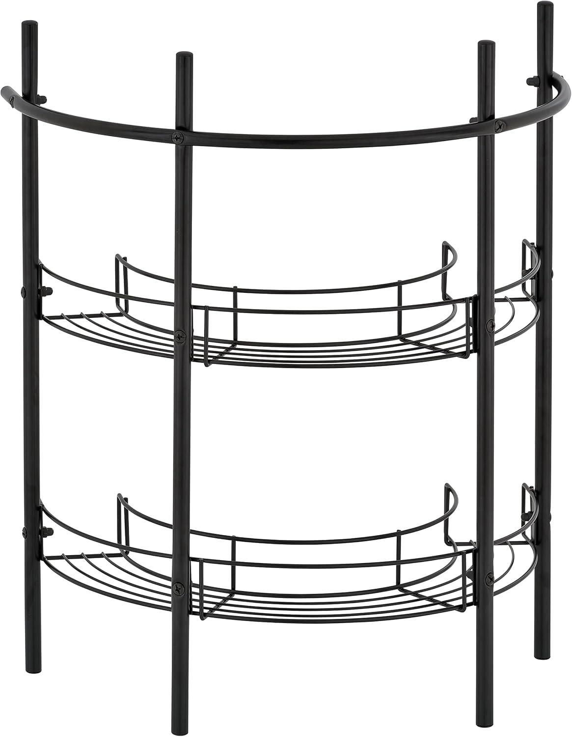 MyGift Bathroom Chrome Metal Under Sink Organizer