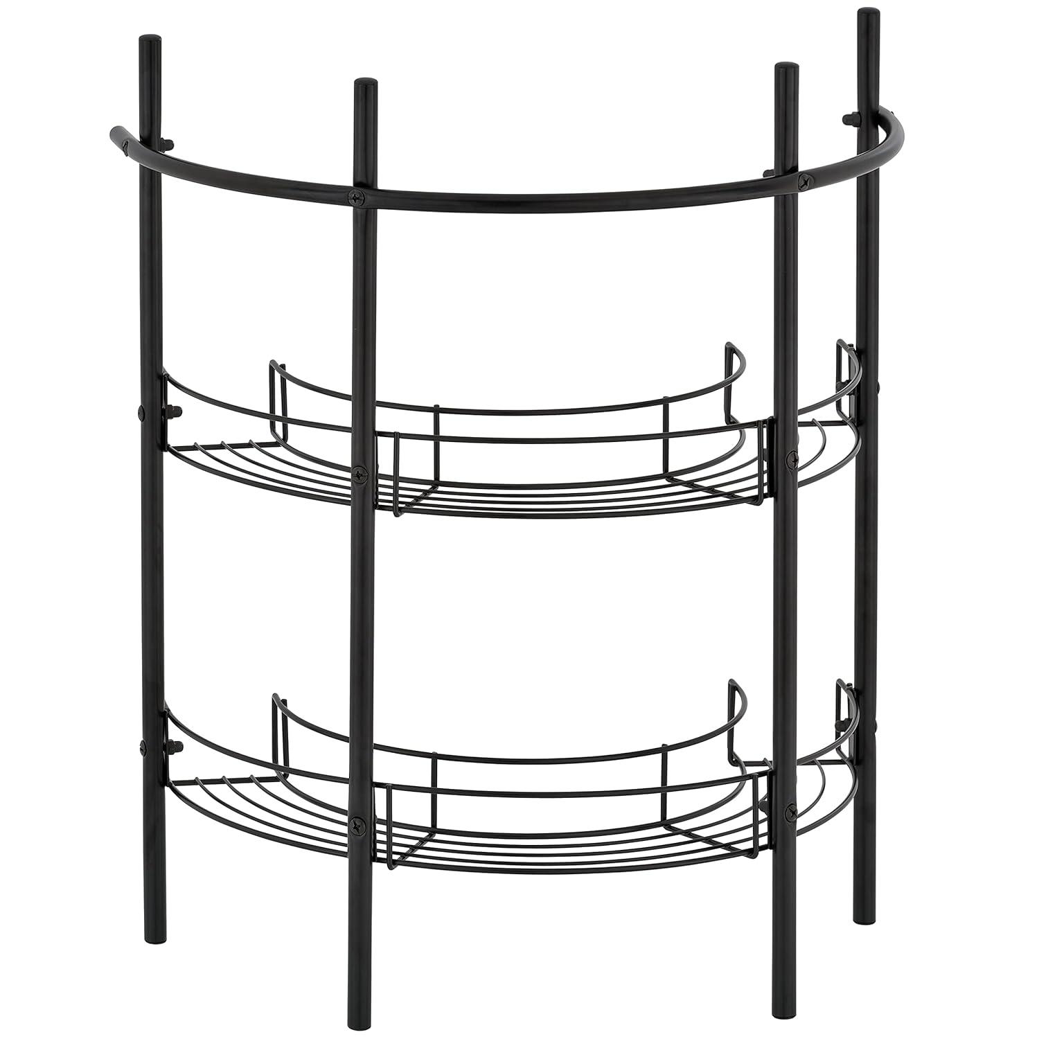 MyGift Bathroom Chrome Metal Under Sink Organizer