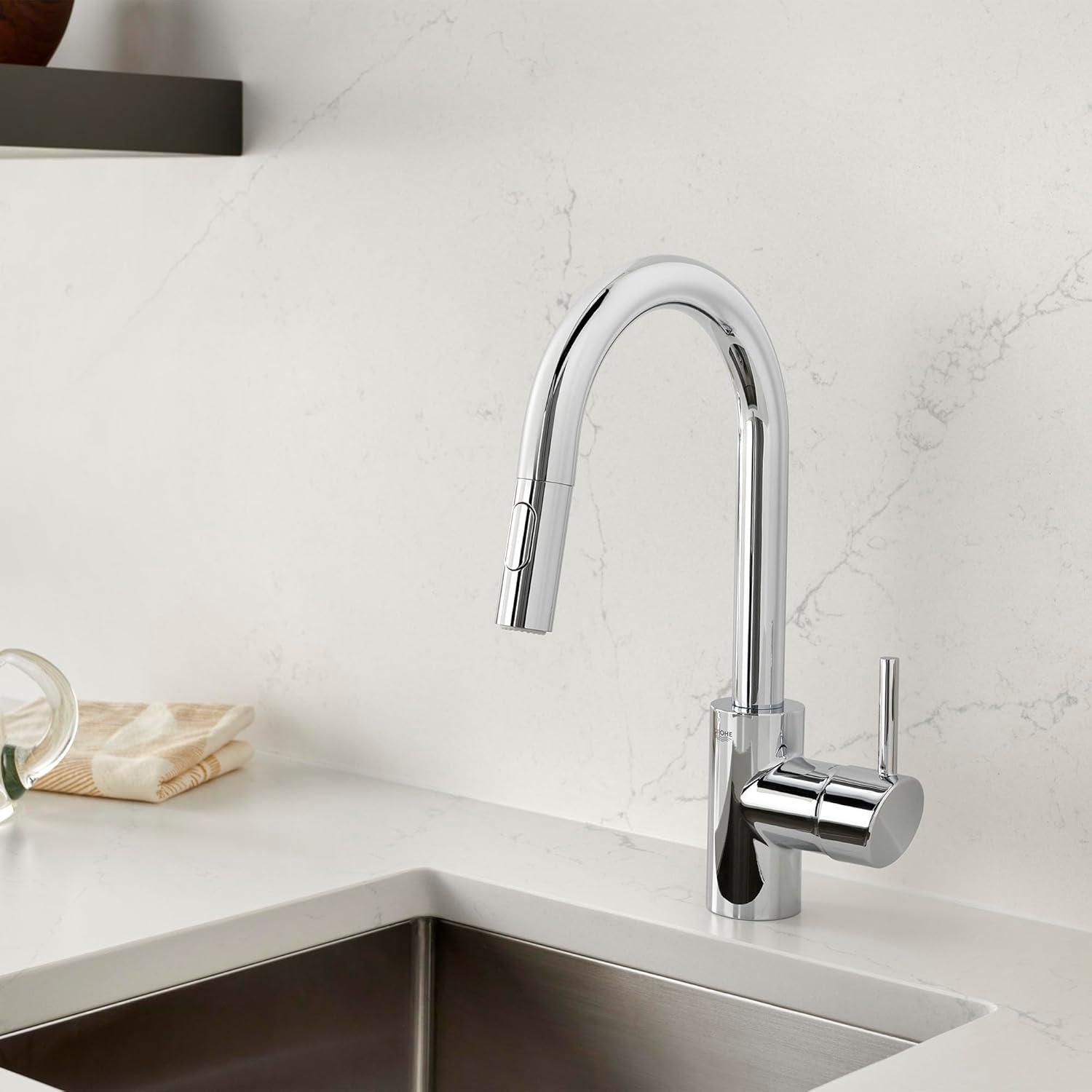 Concetto™ Pull Down Single Handle Kitchen Faucet with Accessories