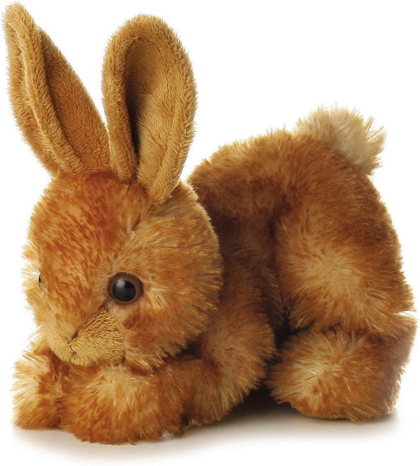 Aurora Small Bitty Bunny Mini Flopsie Adorable Stuffed Animal Brown 8"