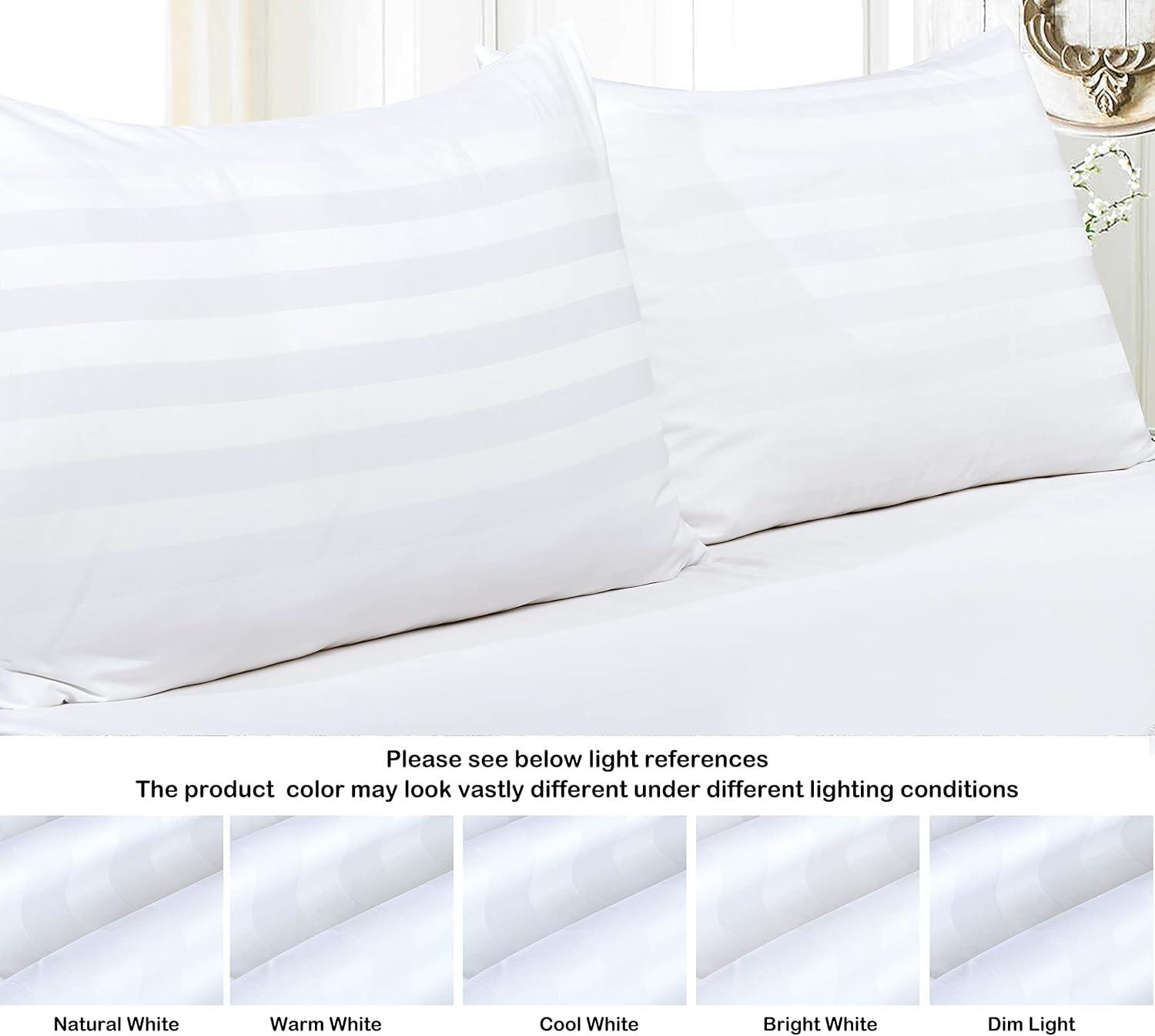 King Size White Cotton Pillow Protectors Set of 2