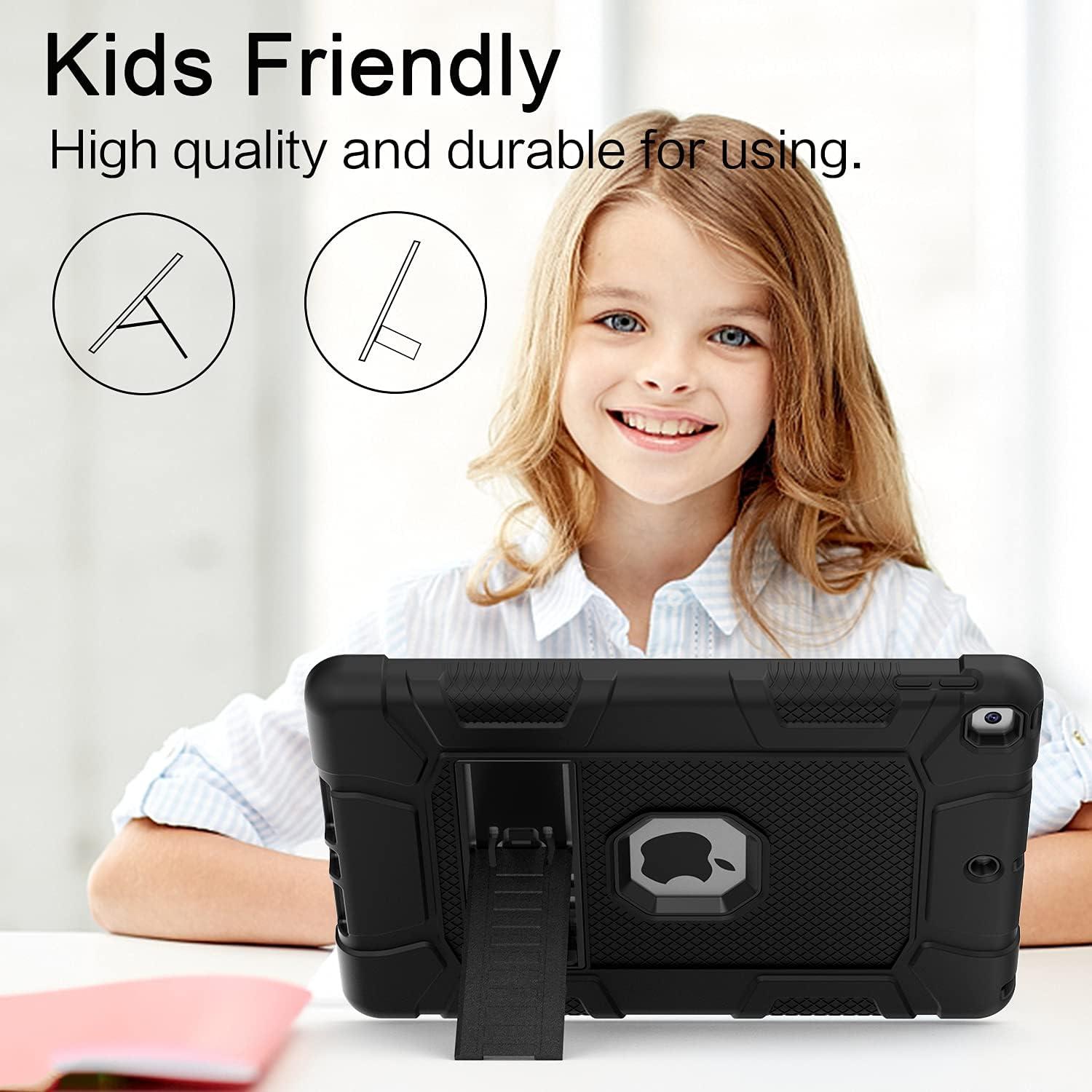 Black Heavy Duty Shockproof Case for iPad 10.2 Inch