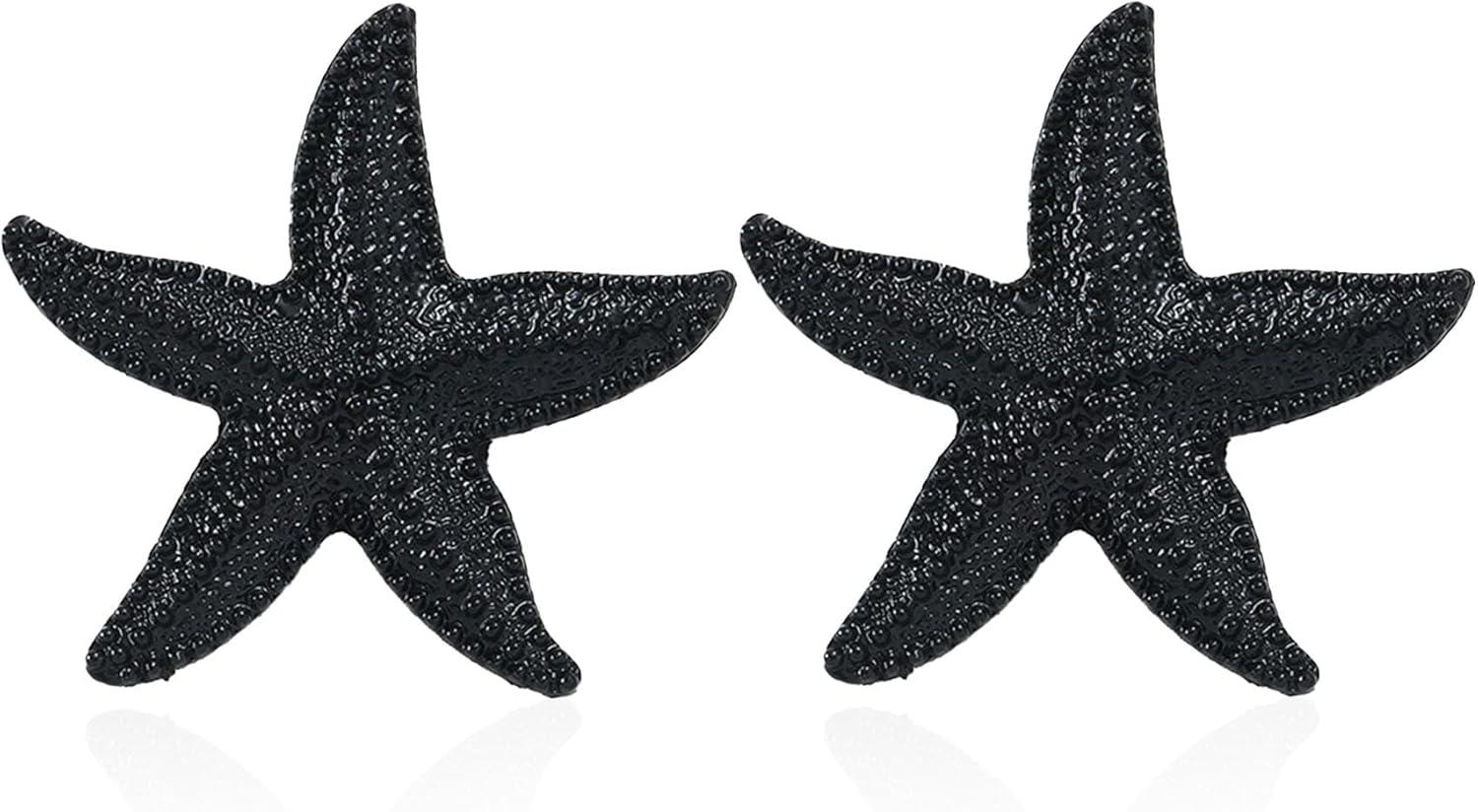 Punk Boho Starfish Earrings Starfish Statement Star Stud Earrings for Women Beach Ocean Summer Jewelry
