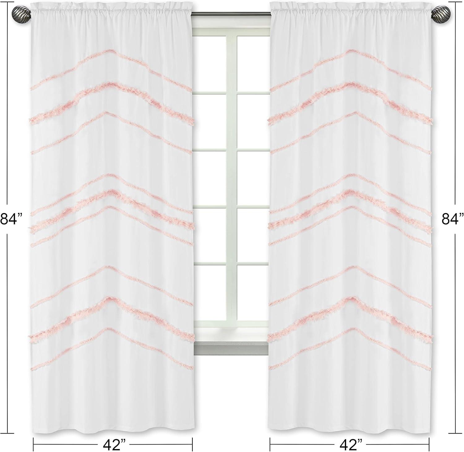 Sweet Jojo Designs Boho Fringe Semi-Sheer Rod Pocket Curtain Panels (Set of 2) by Sweet Jojo Designs (Set of 2)