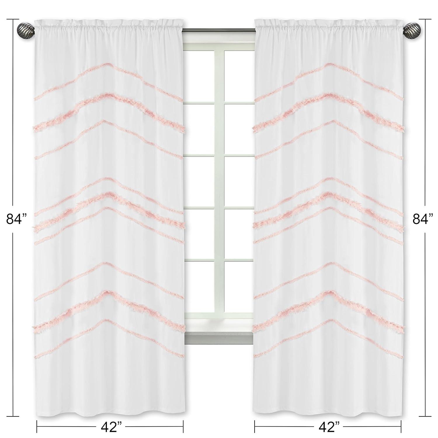 Sweet Jojo Designs Boho Fringe Semi-Sheer Rod Pocket Curtain Panels (Set of 2) by Sweet Jojo Designs (Set of 2)