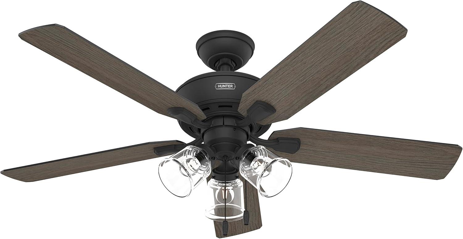 52" Rosner 5 - Blade Ceiling Fan With Lights and Pull Chains