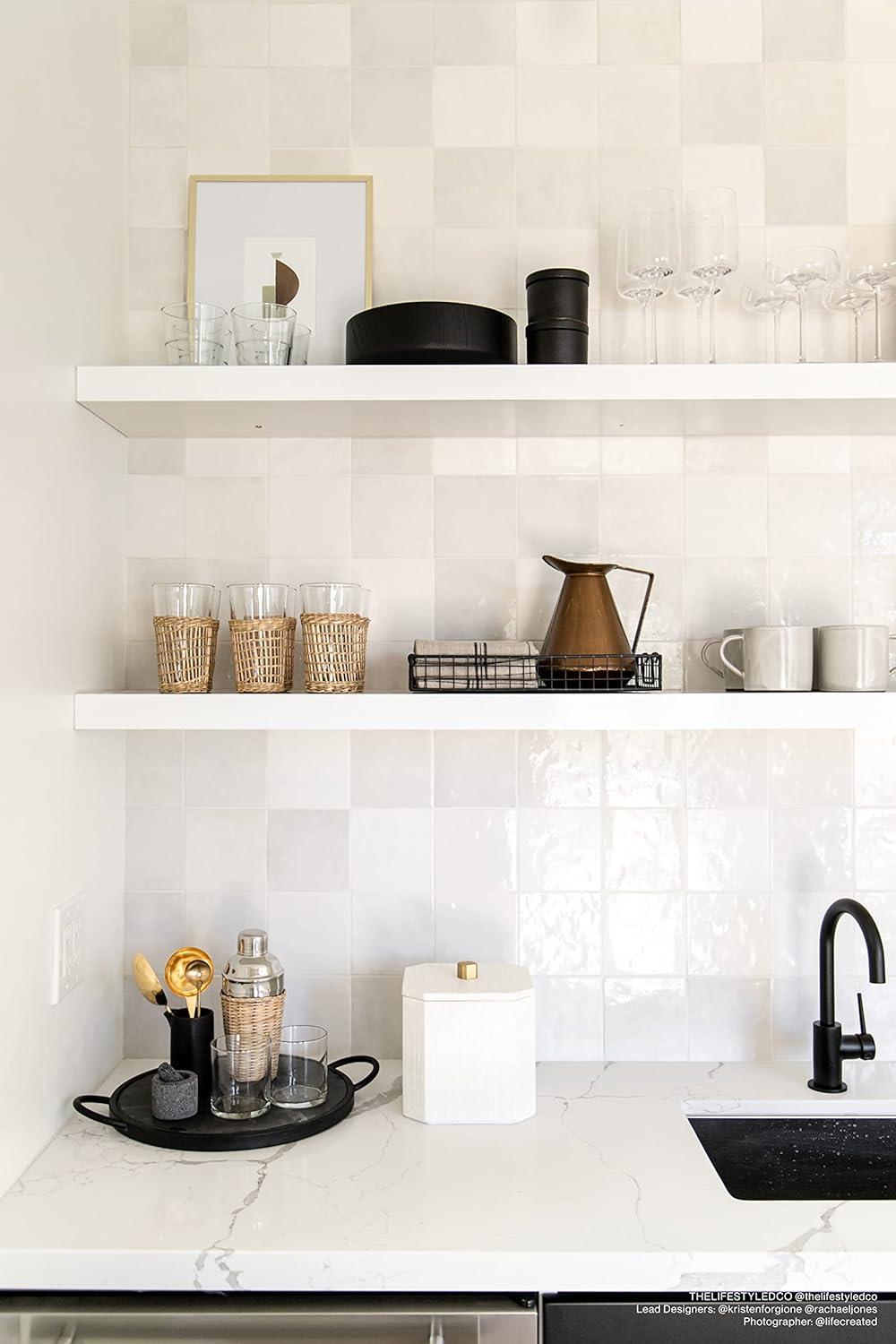 Cloe Subway Glossy White 2.5 in. x 8 in. Handmade-Look Ceramic Wall Tile (10.64 sq. ft./Case)