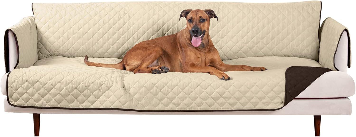 FurHaven Water Resistant Reversible Sofa Cover Furniture Protector