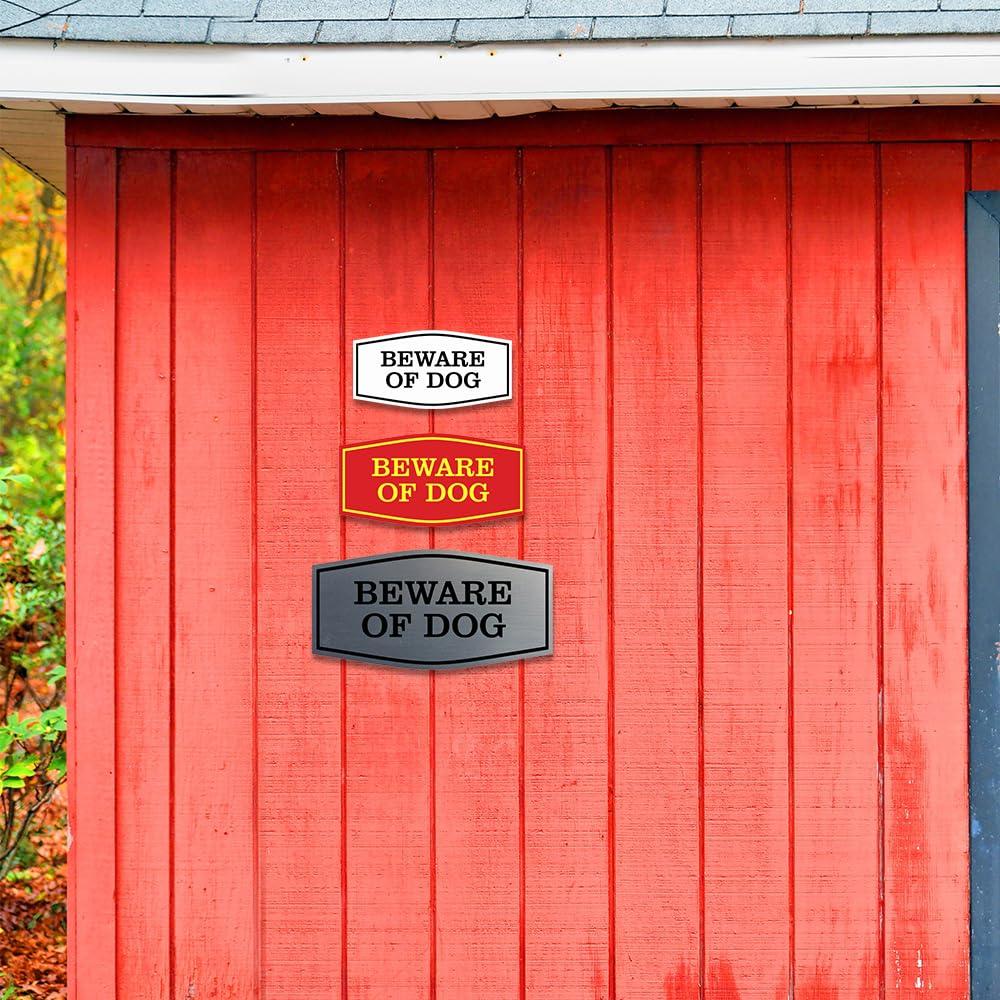 Large Red ABS Plastic Beware of Dog Sign
