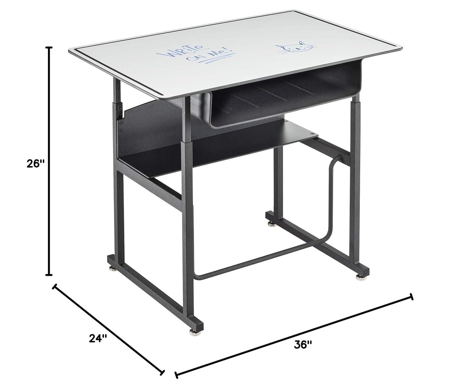 Safco Products Company AlphaBetter® Wood Adjustable Height Open Front Desk
