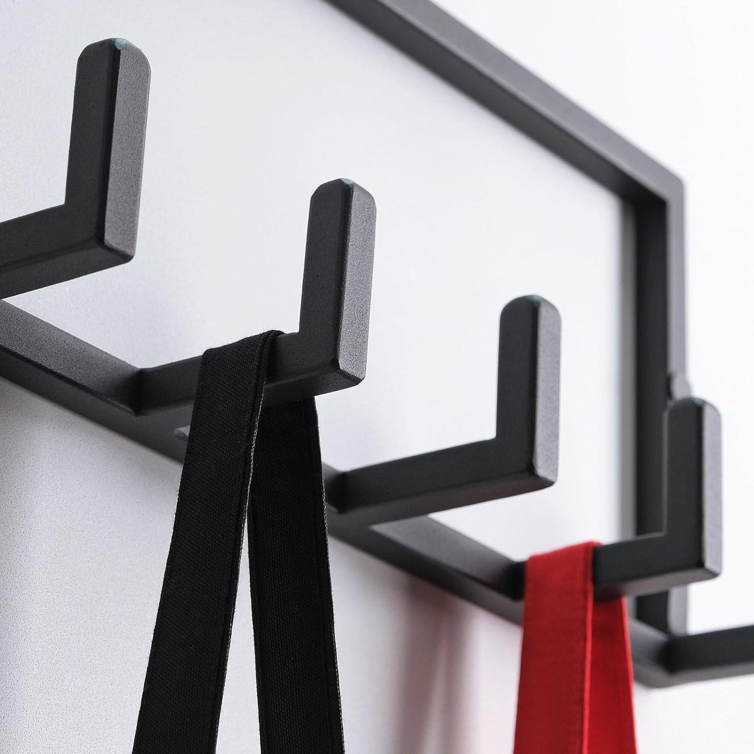 Metal Coat Rack Wall Mounted – Multi-Hook Hanging Rack for Coats, Bags & Hats – Easy Install, Rust-Resistant, Indoor & Outdoor Use (10 Hook)