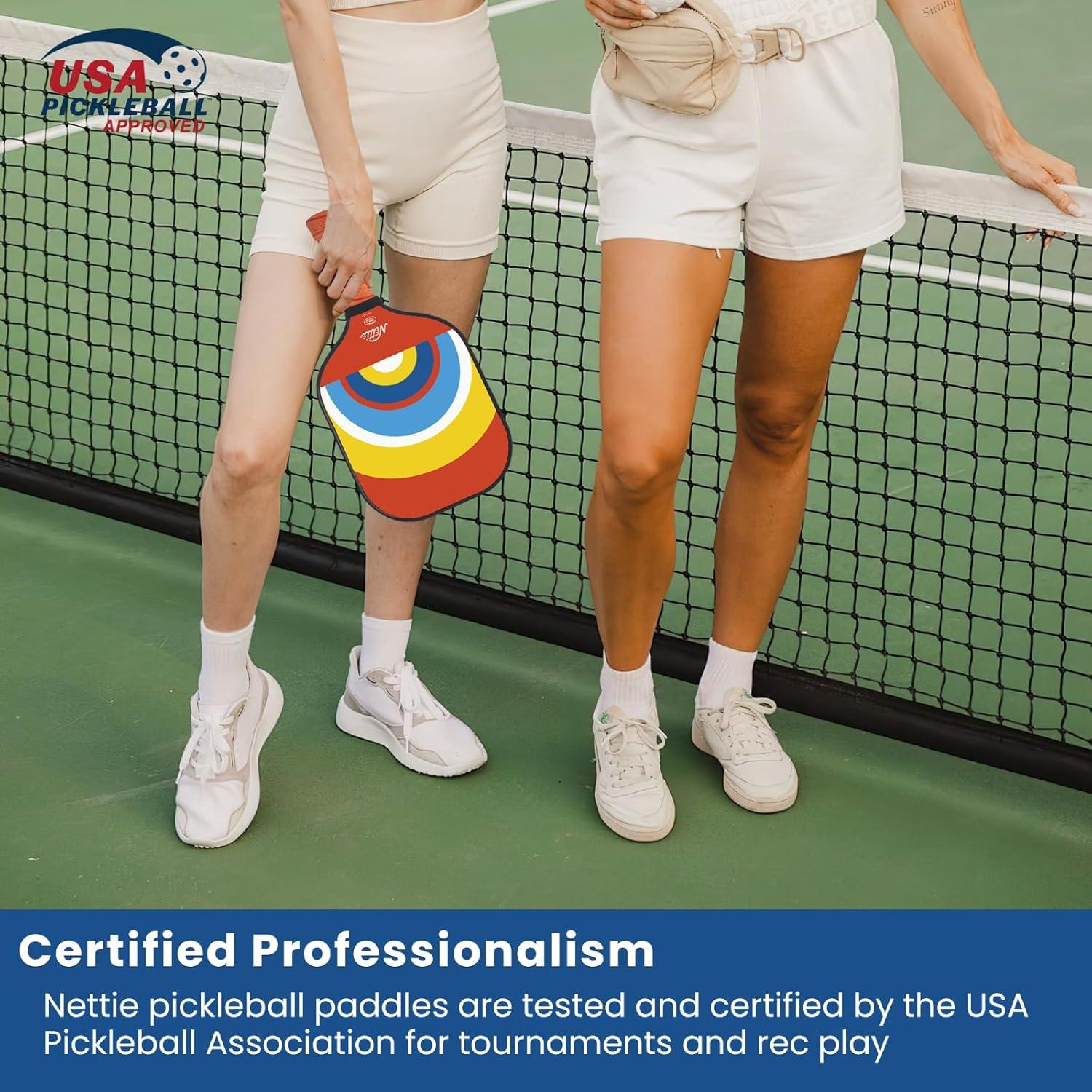 Pickleball Paddles, Carbon Fiber Pickleball Paddles Set of 1/2/4, USAPA Approved 13mm Polymer Core Pickleball Set for Intermediate, Stylish Pickleball Gifts