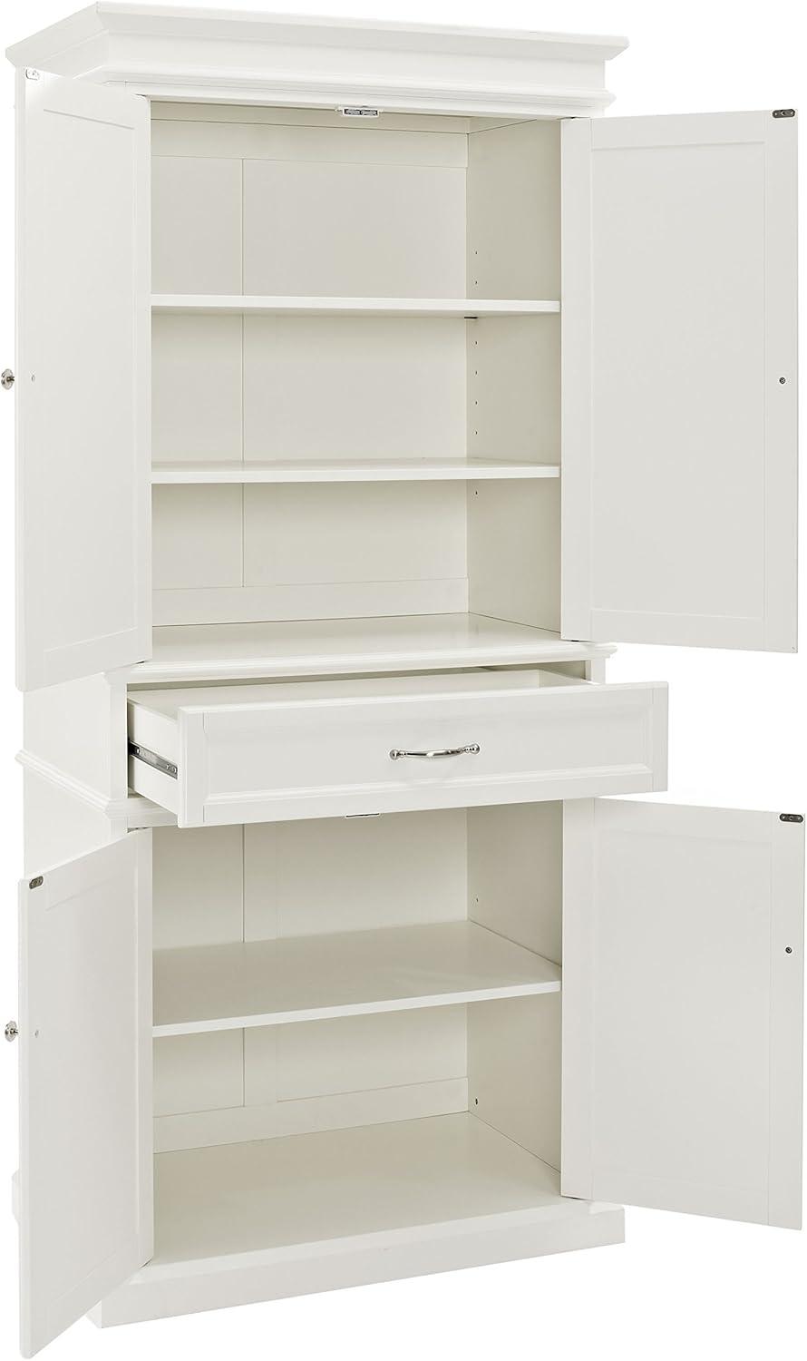 Parsons Pantry Storage Wood/Mahogany - Crosley: Adjustable Shelving, Drawer, Traditional Style
