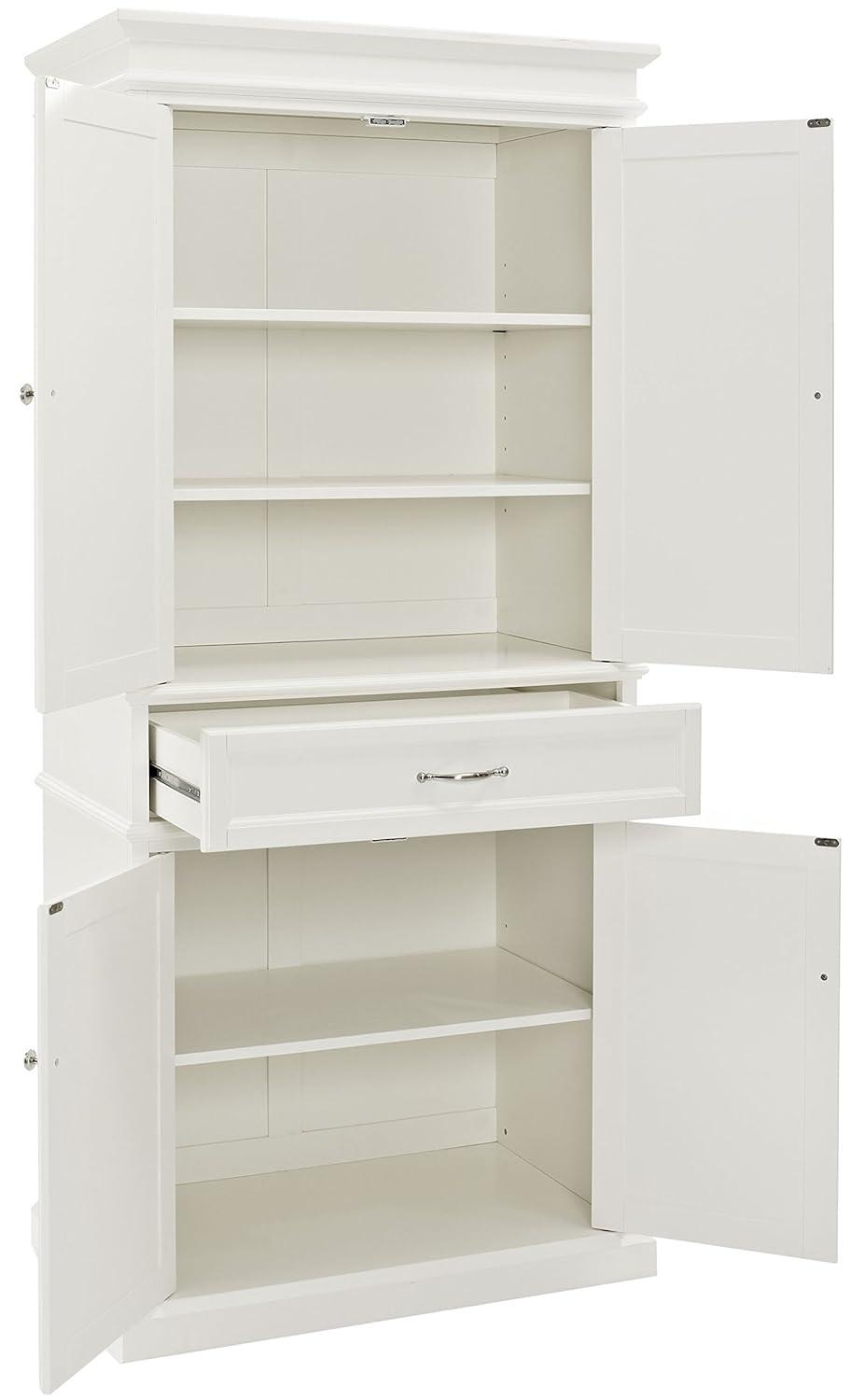Parsons Pantry Storage Wood/Mahogany - Crosley: Adjustable Shelving, Drawer, Traditional Style