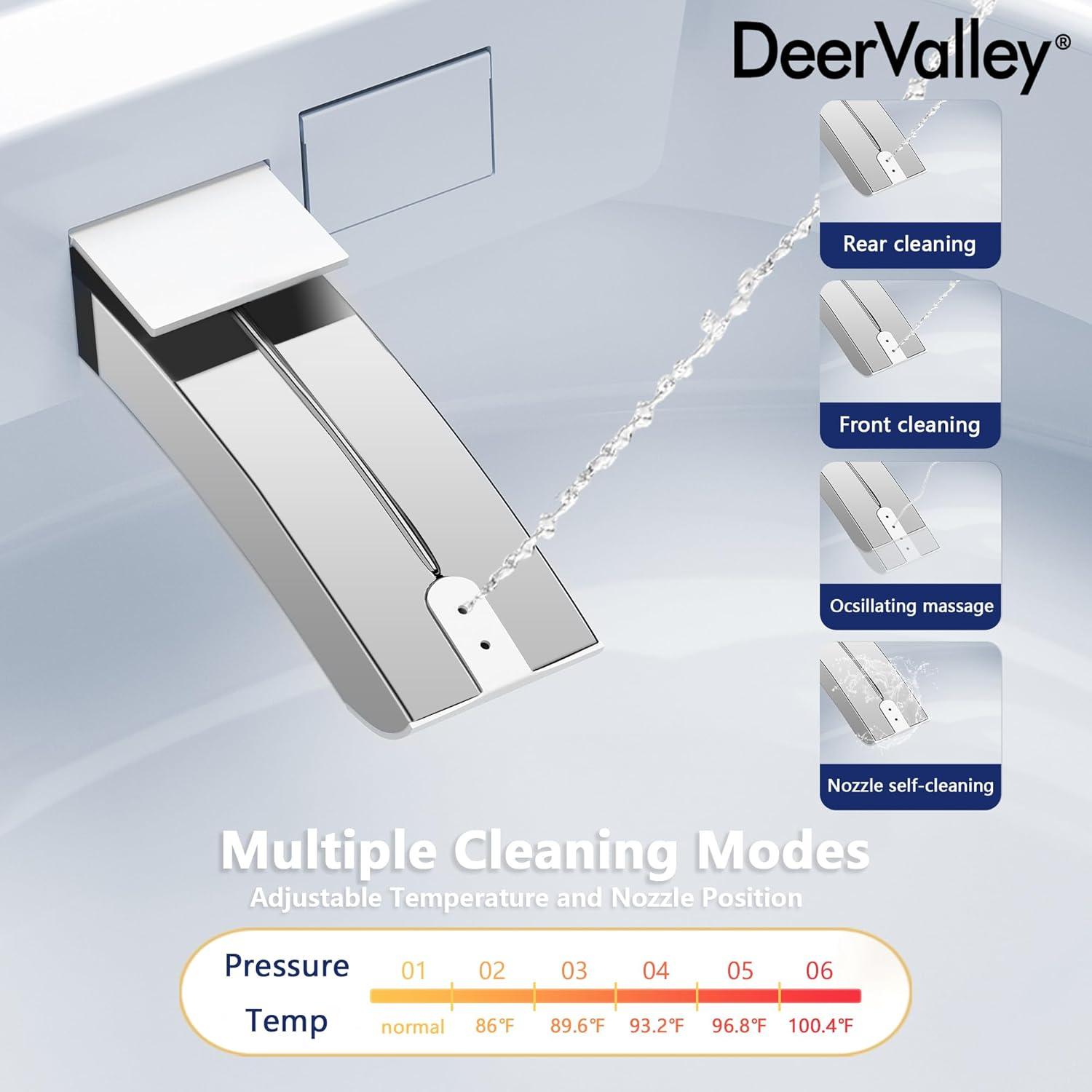 Tankless Smart Elongated Toilet, Foot Flush, Seat Heating, Night Light, Soft-Close Seat,Standard