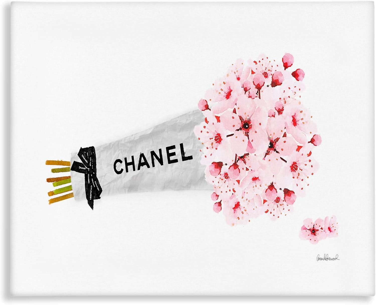 Stupell Industries Fashion Chanel Wrapped Cherry Blossoms by Amanda Greenwood - Graphic Art