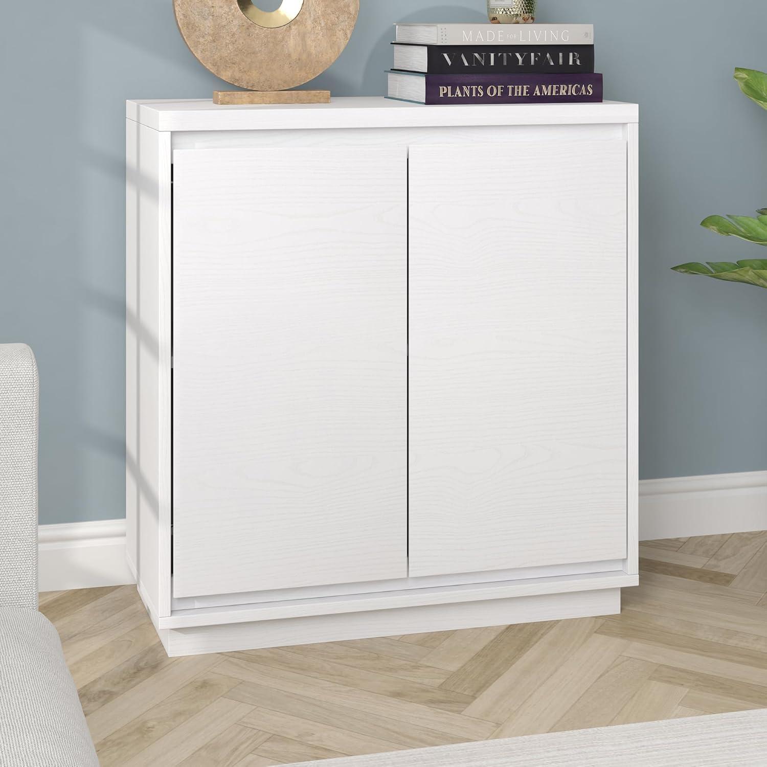 Evelyn&Zoe Presque 30" Wide Rectangular Accent Cabinet, White